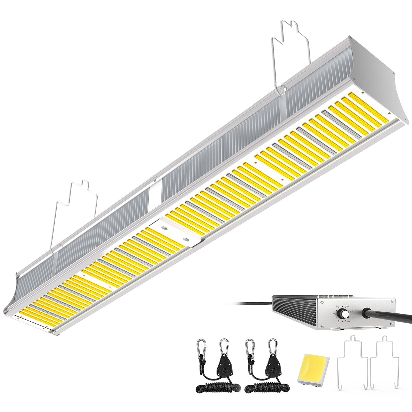 FARMLITE Grow Light Grow Lights for Indoor Plants Full Spectrum Growing Light Plant Hanging Growing Lamps with Samsung Daisy Chain Dimmable Board 4x4ft Coverage (320Watts)