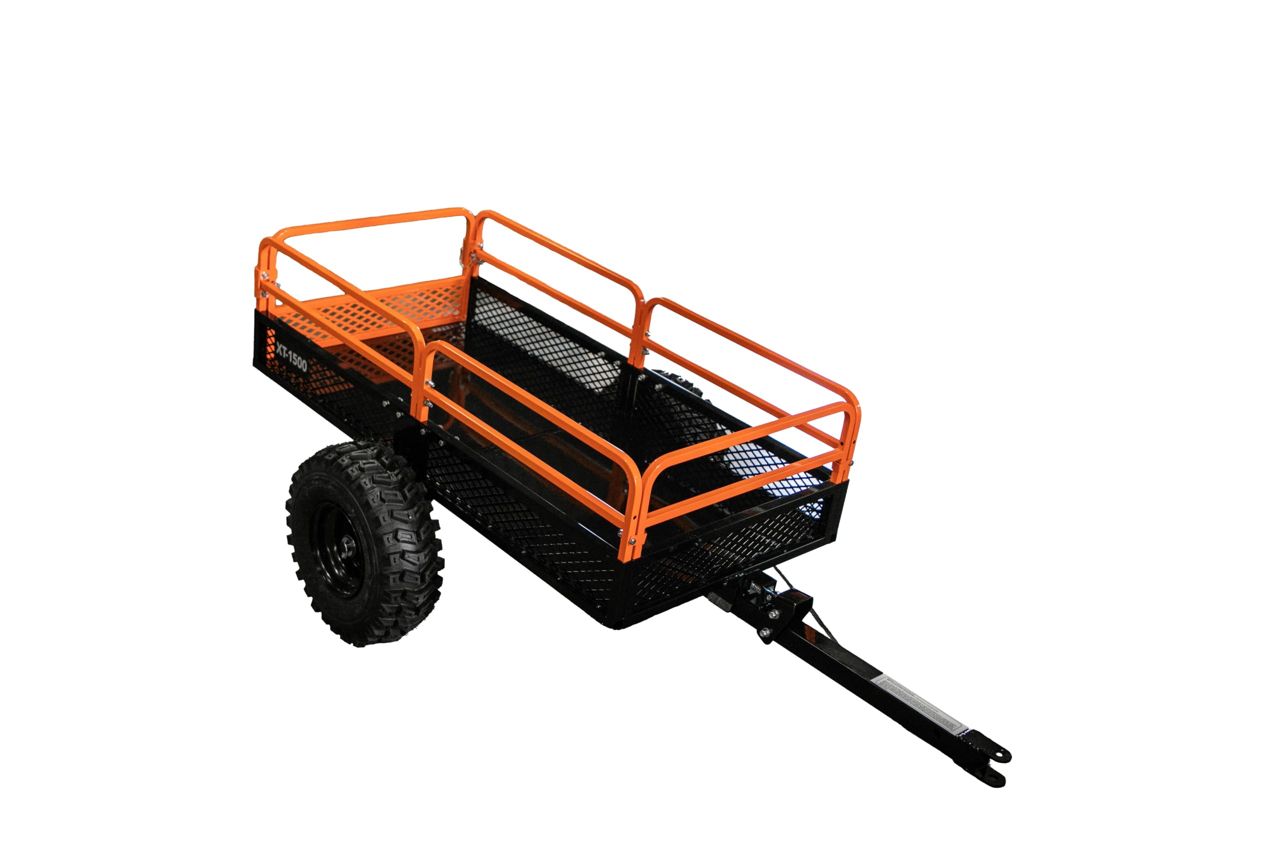 IMPACT IMPLEMENTS® 1500lb Utility Cart Cargo Trailer with Solid Steel Floor for Lawn/Garden Tractors, ATV's, UTV's and More. Original Design with USA Trademark. Pivoting Feature for Precise Unload.