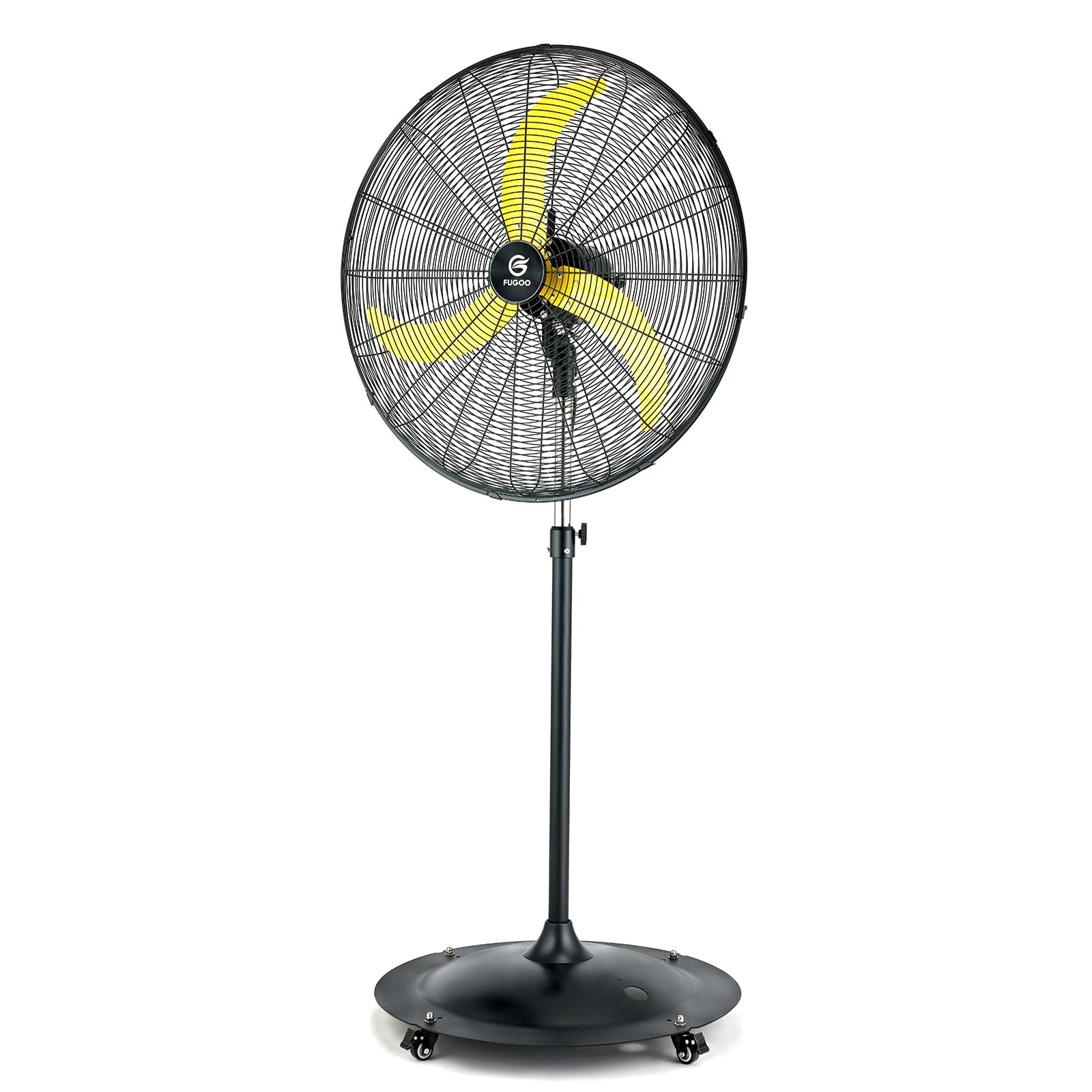 FUGOO 30'' Oscillating Pedestal Fan With Brushless DC Motor, Large Air Flow range From 3200CFM to 8800CFM, 4-Speed Heavy Duty Industrial Floor Fans for Factory, Commercial, Garage, Warehouse,Shop