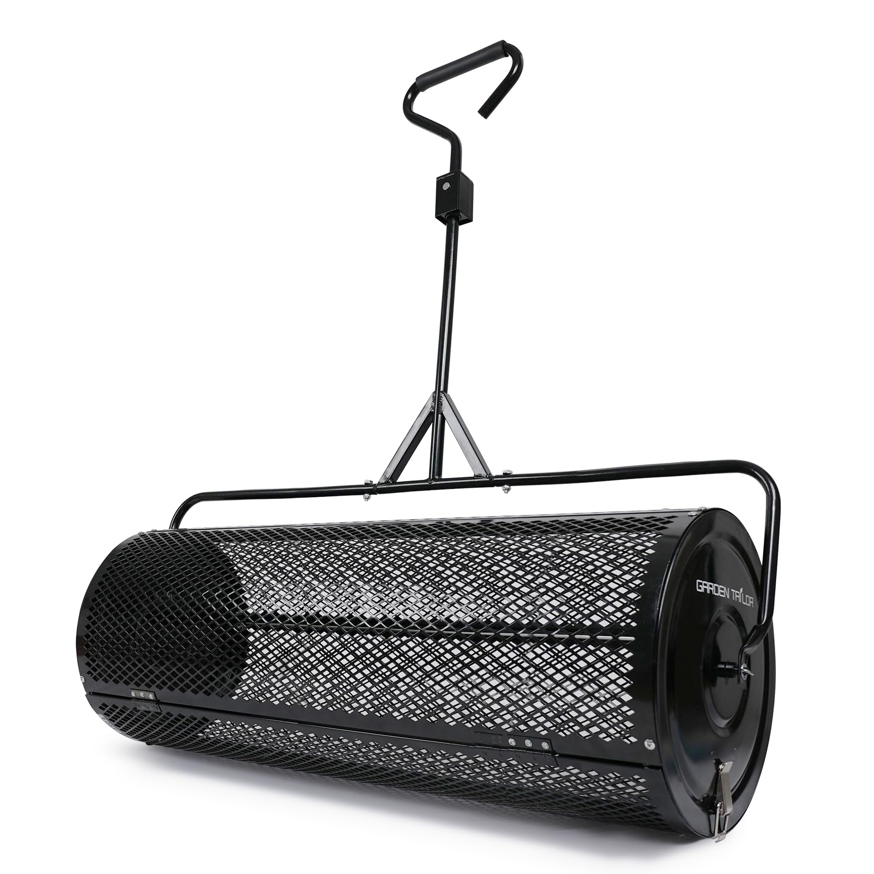 Garden Tailor Compost Spreader 44 Inch Towable Peat Moss Spreader with Installation Accessories, Metal Mesh Roller Lawn Spreader for Top Soil, Manure, Mulch, Top Dressing - Garden spreaders for lawns
