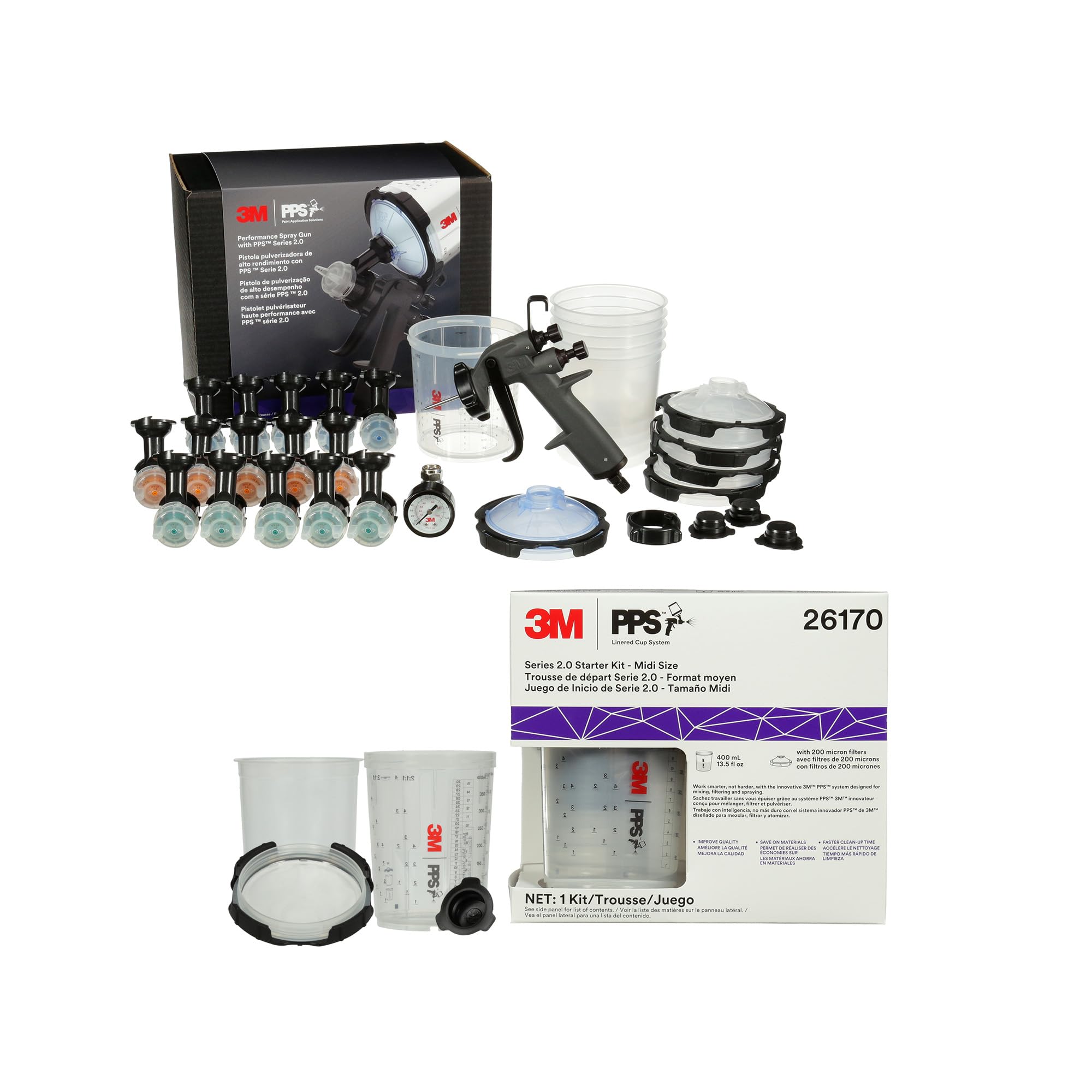 3M Performance Spray Gun and PPS 2.0 Paint Spray Cup System Starter Kit