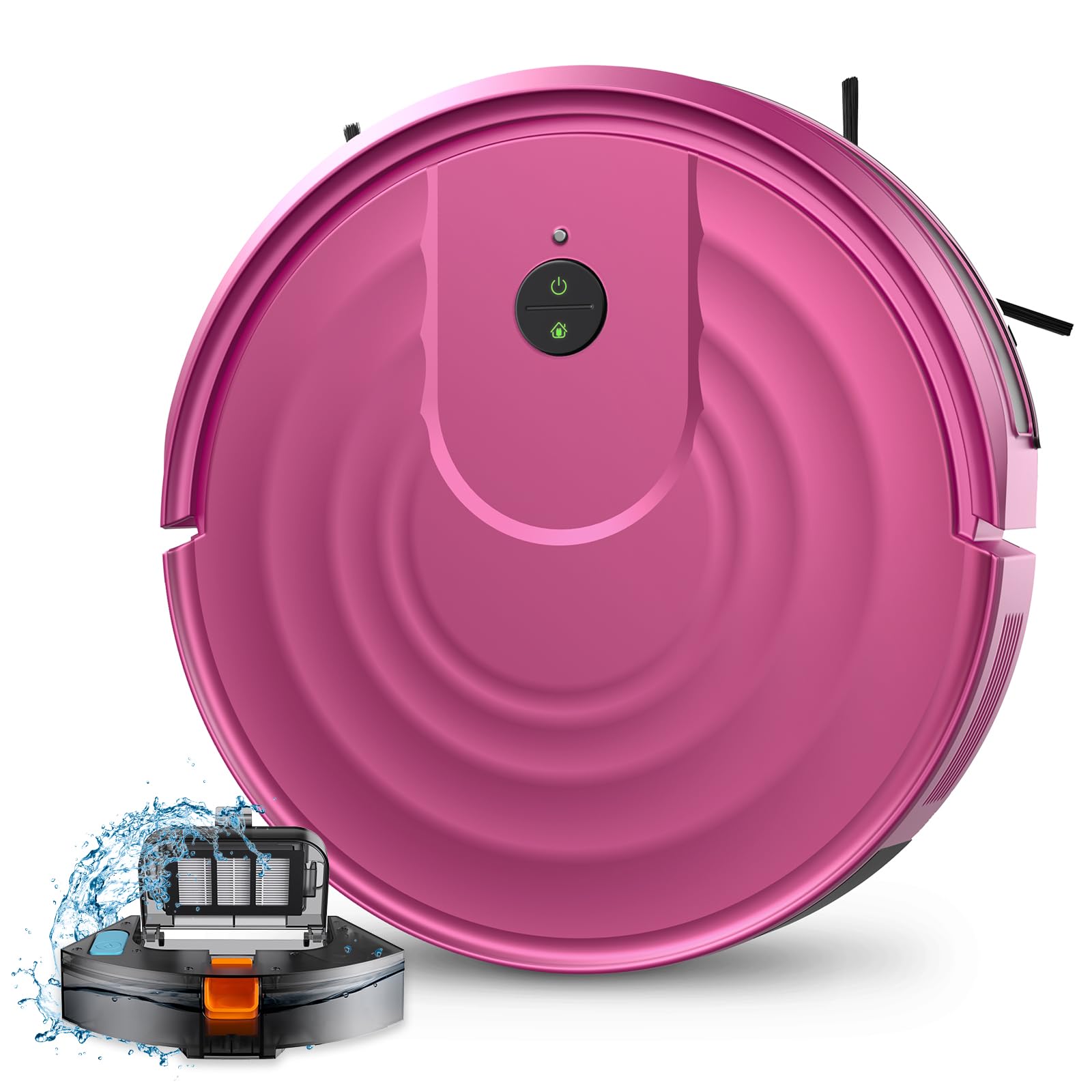 Robot Vacuum and Mop Combo 2 in 1 Mopping Robot Vacuum Cleaner with Schedule WiFi/Alexa/App Smart Self-Charging Robotic Vacuum Ultra-Slim Quiet Tangle-Free Ideal for Hard Floor Pet Hair Carpet-650mL