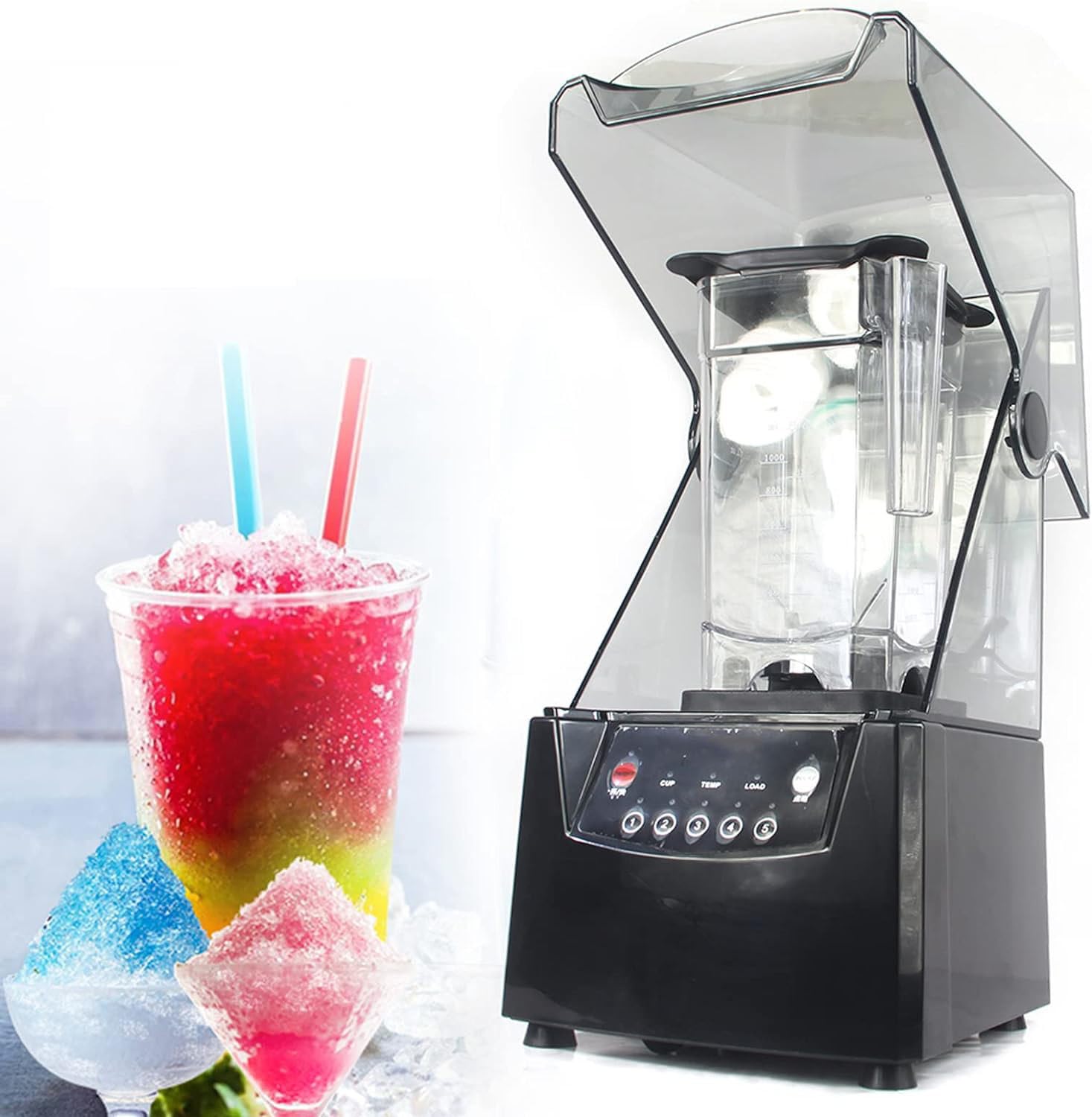 LYDZUSDP Commercial 2200W Blender Smoothie Maker,Blender for Ice/Juice/Smoothie/Nuts,17000RPM High Speed with 2L Container and 5 Speeds Control