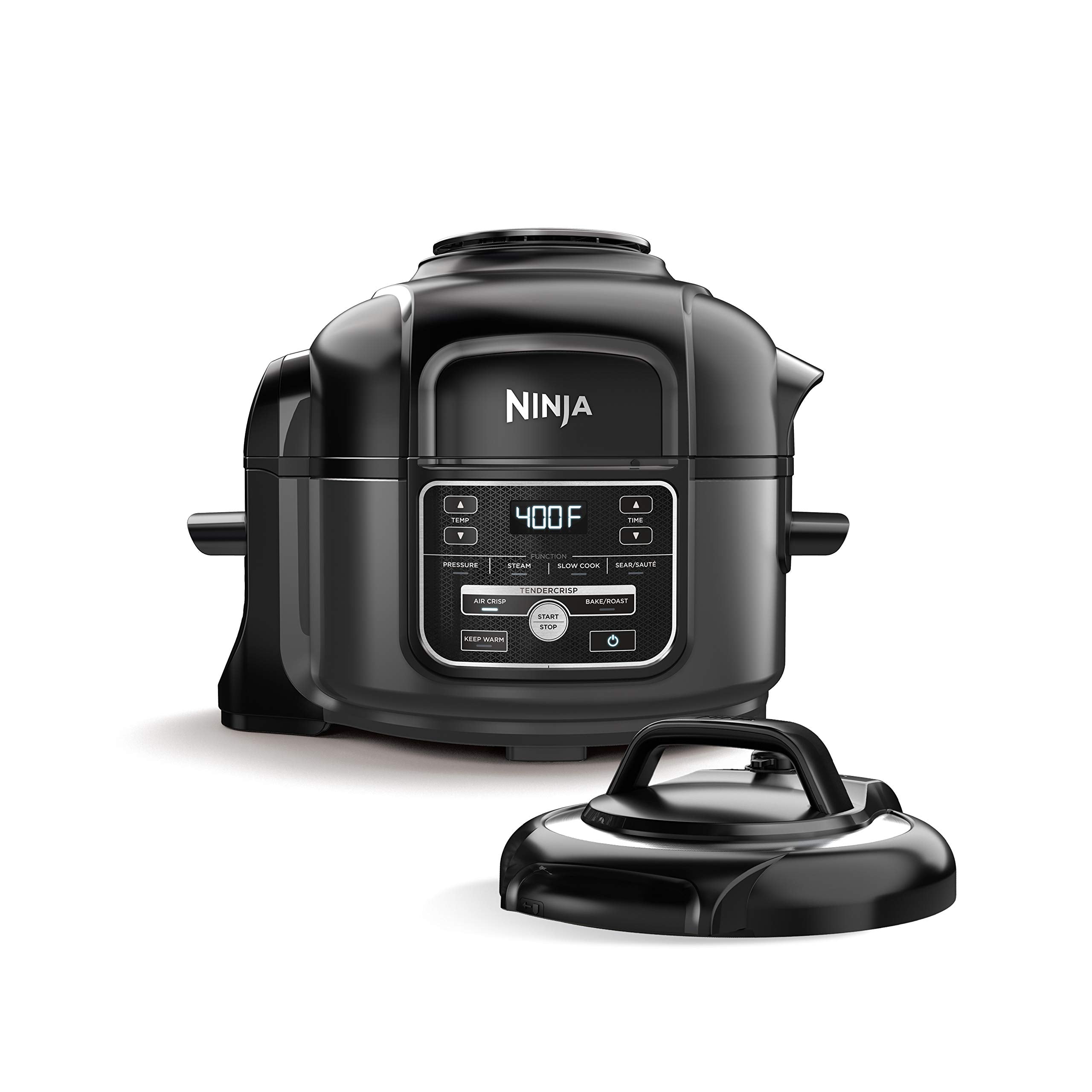 Ninja Foodi 7-in-1 Pressure, Slow Cooker, Air Fryer and More, with 5-Quart Capacity and 15 Recipe Book Inspiration Guide, and a High Gloss Finish