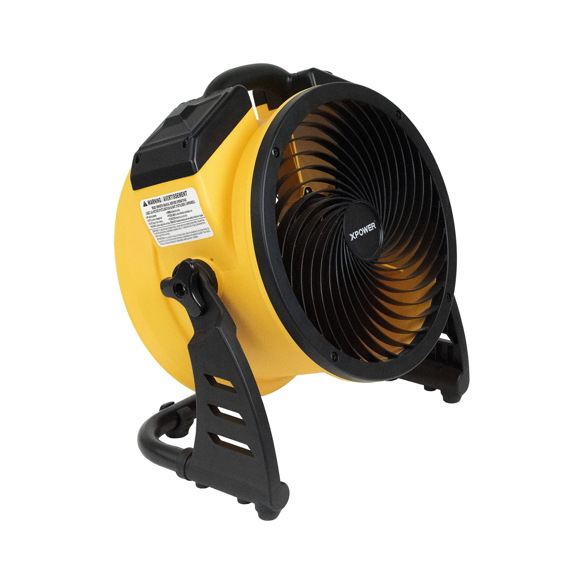 XPOWER FC-125B Portable High Velocity Battery Operated Portable Rechargeable Cordless DC Fan, Outdoor, Camping, Travel, USB Port for Charging Devices, 900 CFM, 12,000mAh