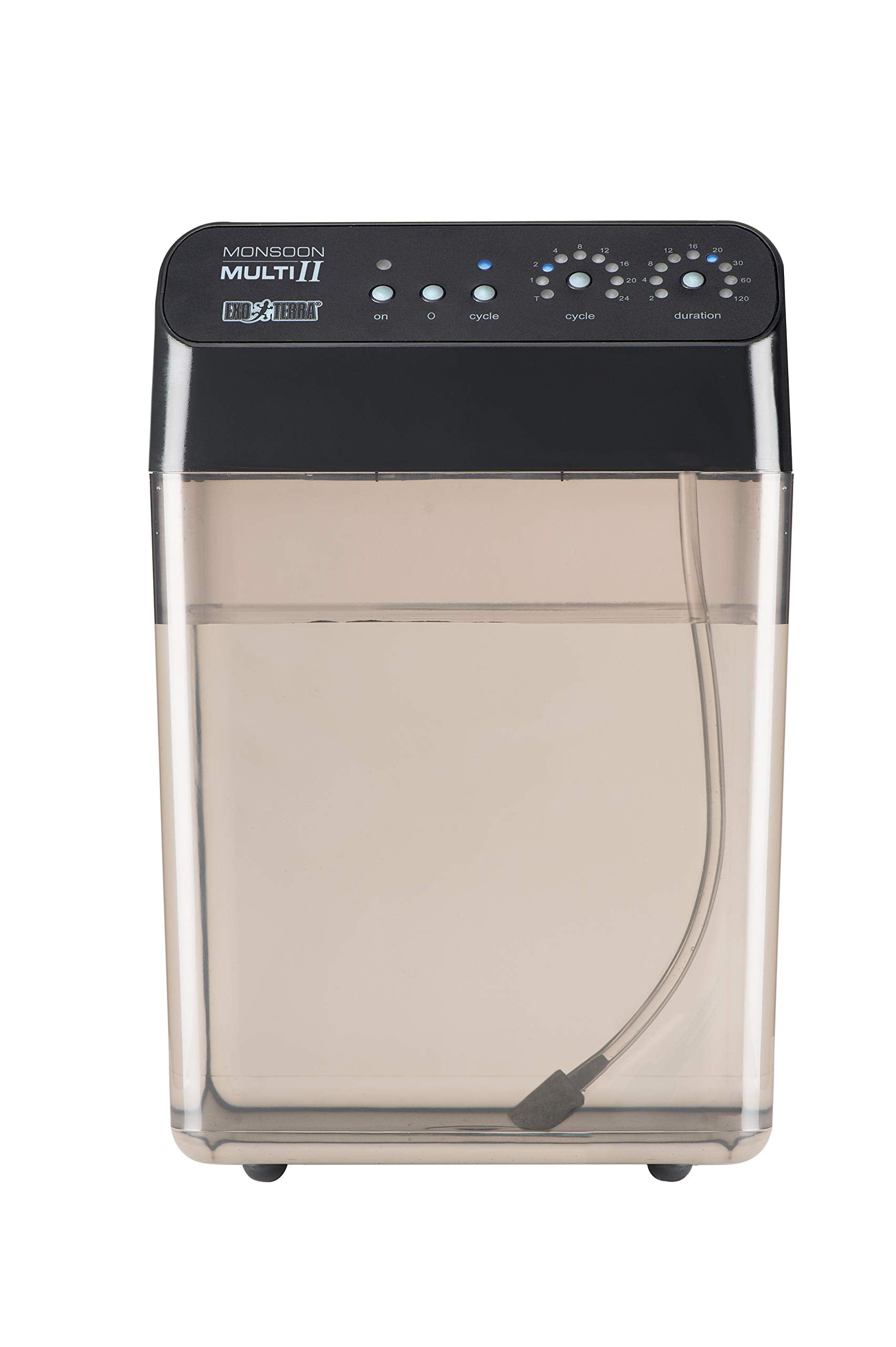Exo Terra Monsoon Multi II Reptile Terrarium Mister, Black | Programmable Misting System with 4.5 BAR Pressure Pump | Flexible Nozzles, Leak-Proof Connectors | 8L (2 Gallon) Reservoir