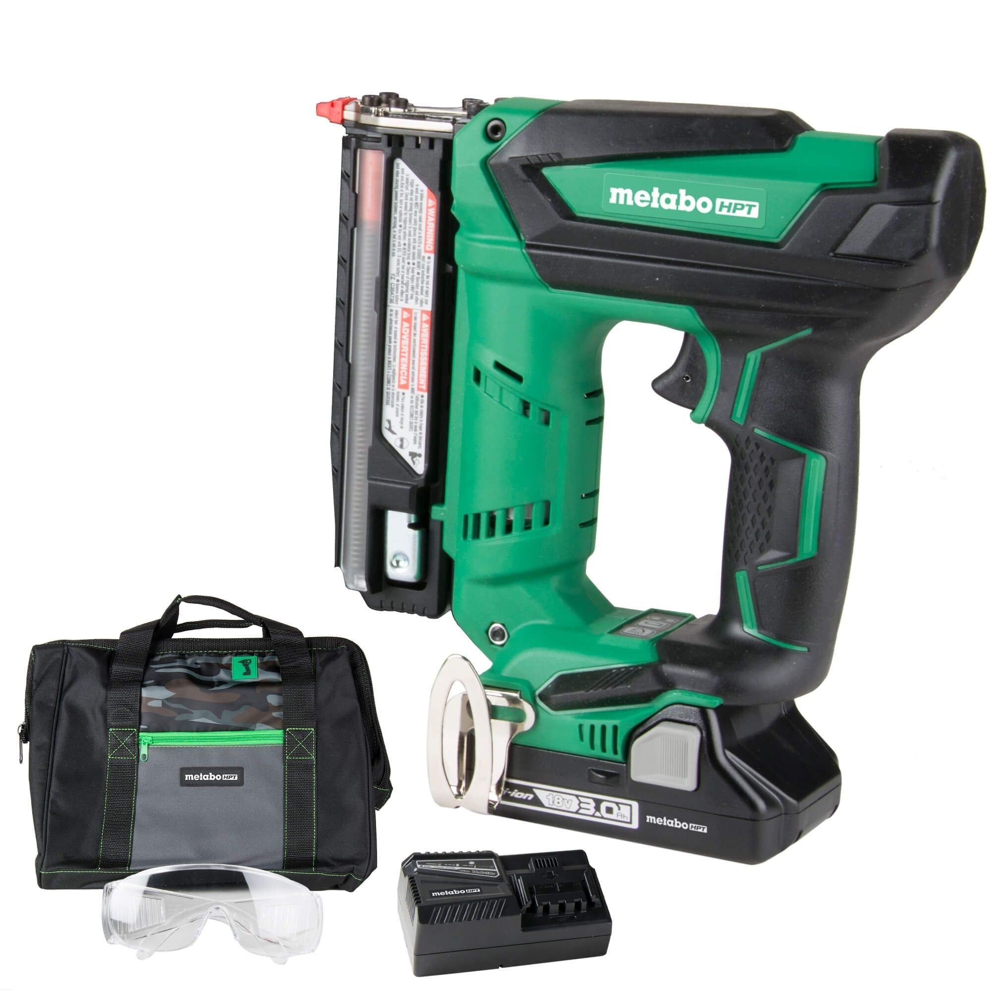 Metabo HPT Cordless Pin Nailer Kit, 18V, 23 Gauge, 5/8" up to 1-3/8" Pin Nails, 3000 Nails Per Charge, Compact 3.0 Ah Lithium Ion Battery, Lifetime Tool Warranty (NP18DSAL)