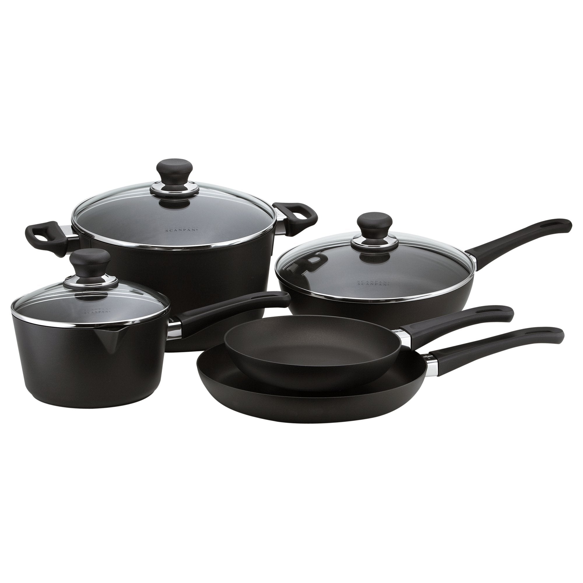 Scanpan Classic 8 Piece Cookware Set,Black