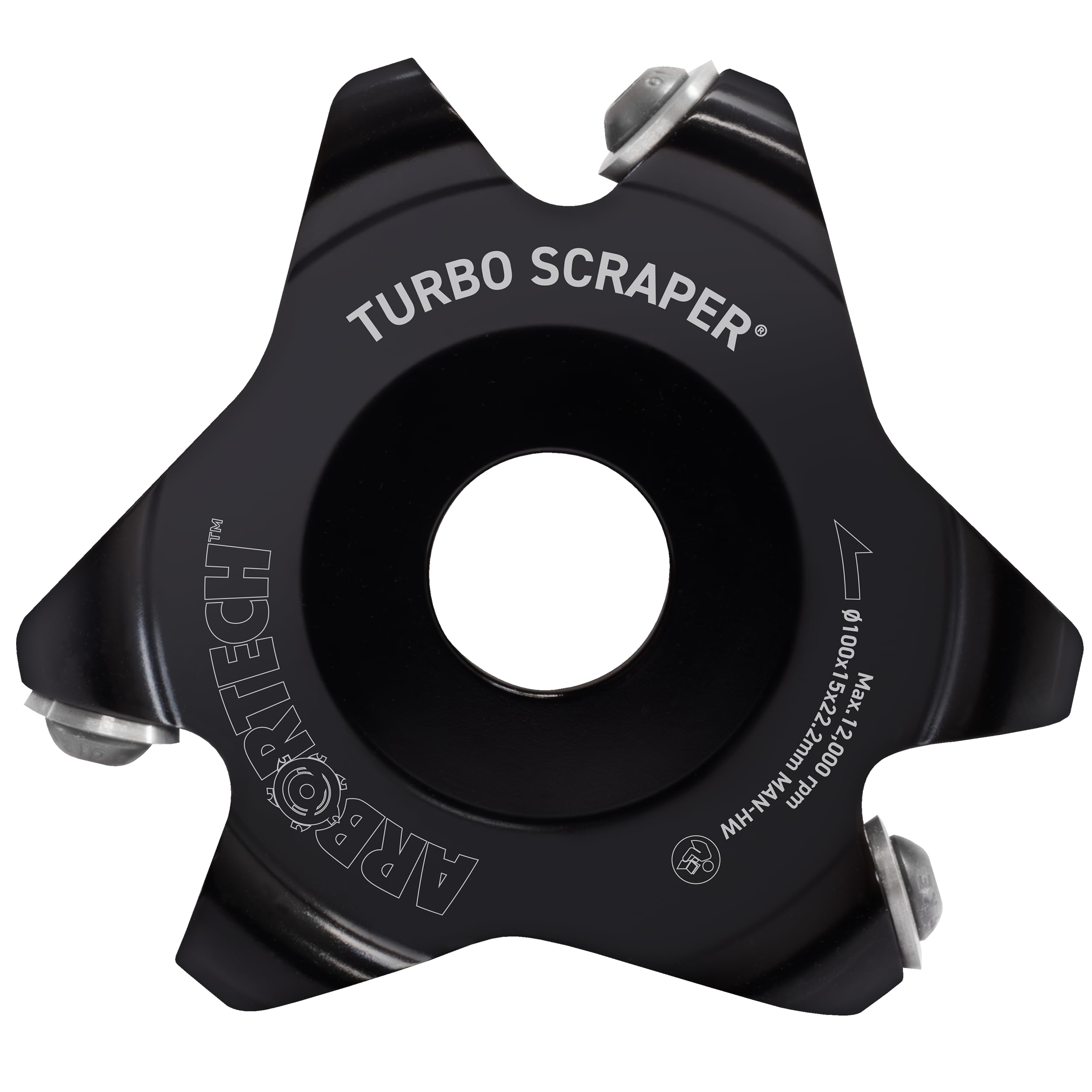 ARBORTECH Turbo Scraper 4 Inch Wood Carving Disc Angle Grinder Wheel