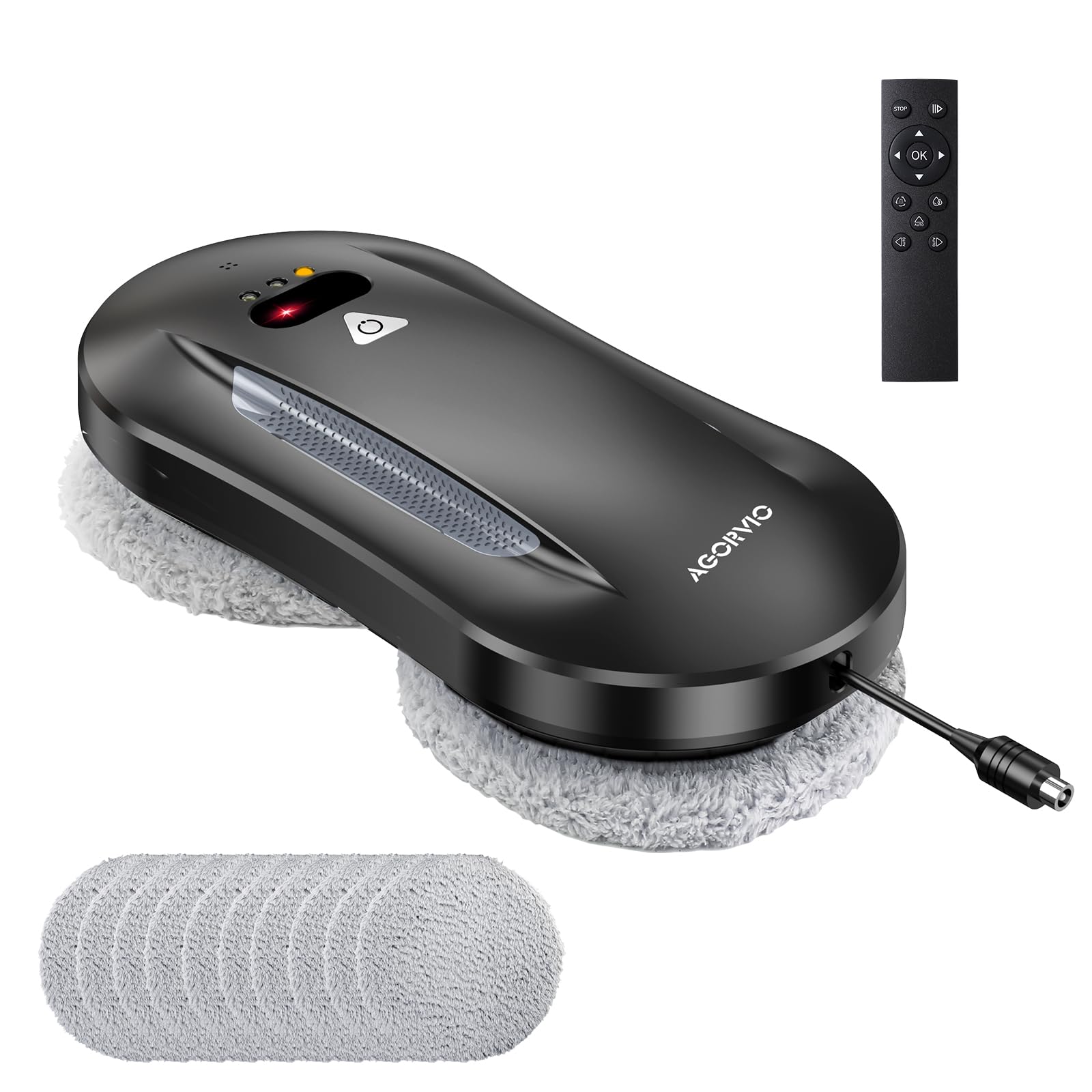 AGORVIO Window Cleaning Robot with Auto Water Spray & Smart Navigation, Automatic Window Cleaner Robot for Inside/Outside Glass with Triple Safety System, Edge Detection and Remote Control