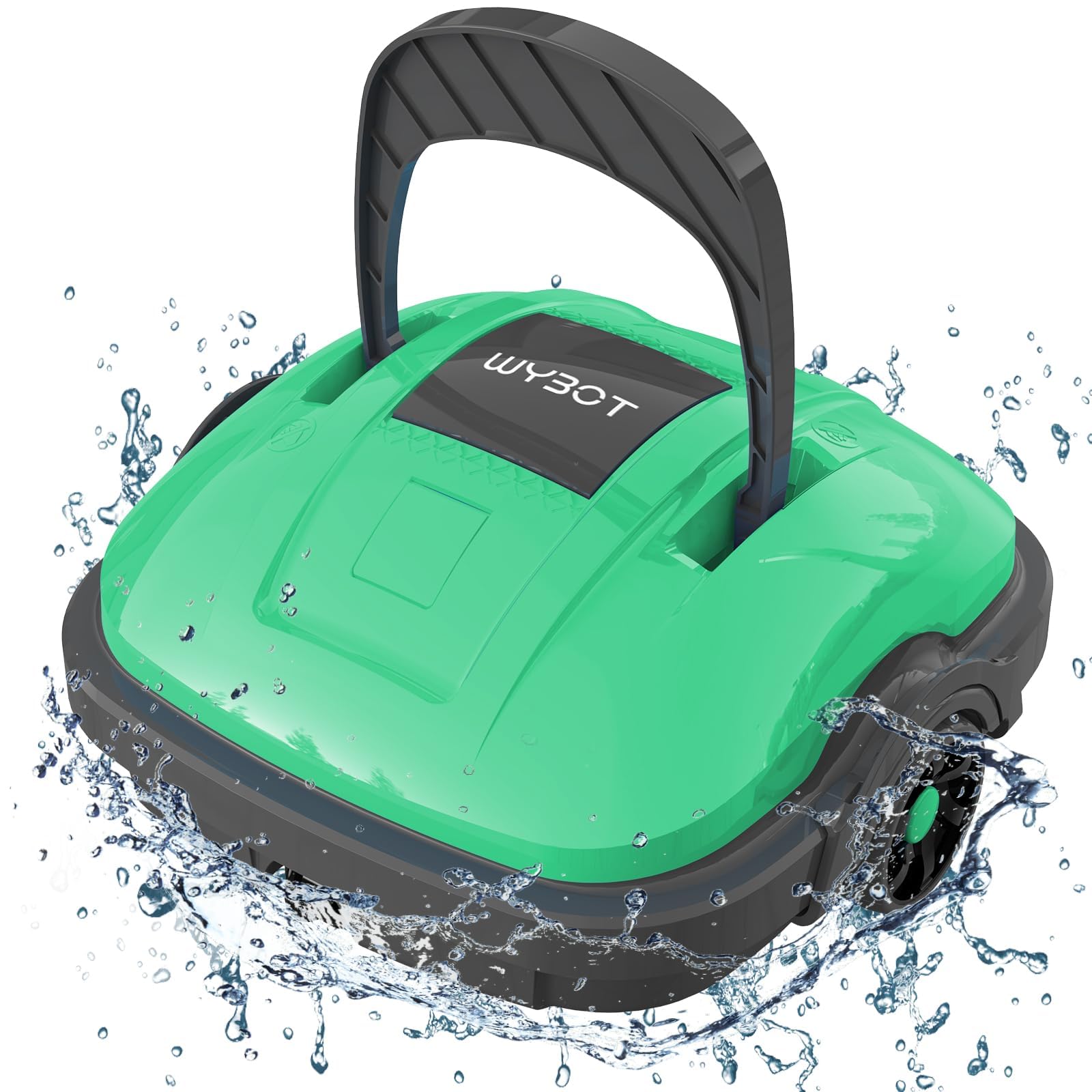 WYBOT Automatic Pool Vacuum with Self-Parking,Cordless Robotic Pool Cleaner with Dual-Motor, Powerful Suction, 180μm Fine Filter,Ideal for Above Ground Flat Pools