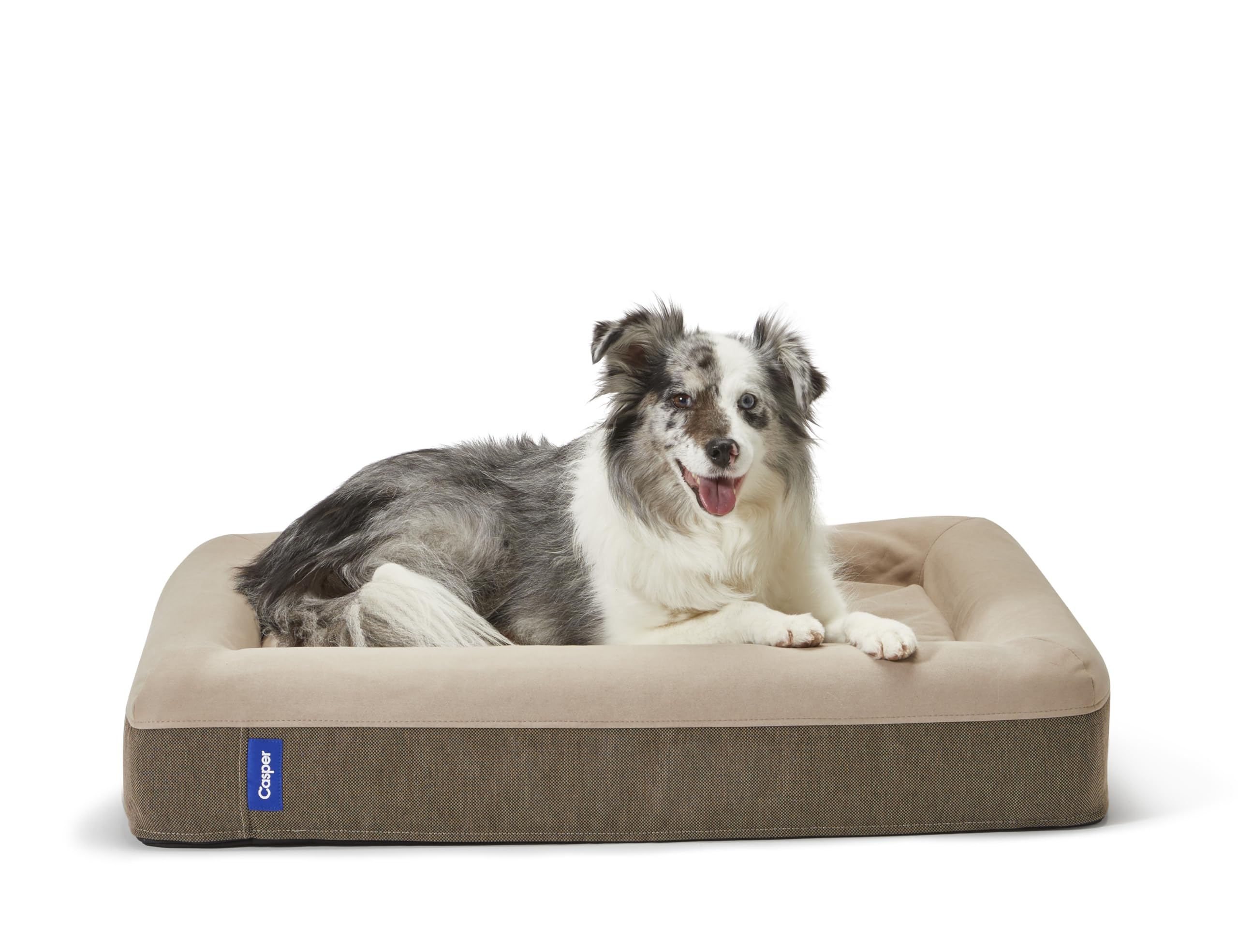 Casper Dog Bed, Plush Memory Foam, Large, Sand, 35.0"L x 45.0"W x 7.0"Th