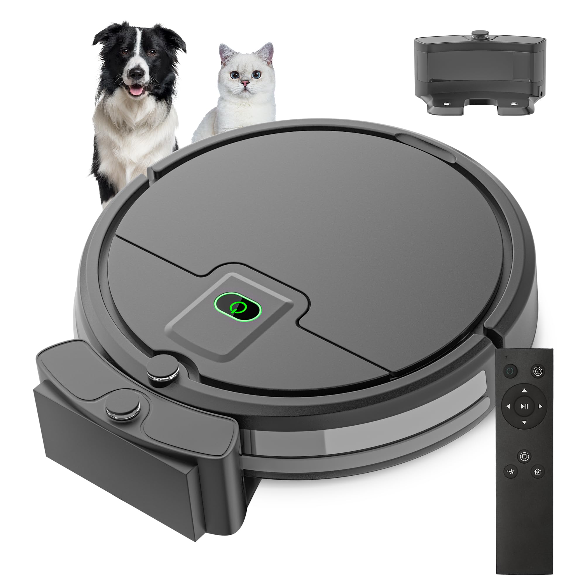 ENCHE Robot Vacuum Cleaner, Tangle-Free 2900Suction Robot Vacuum,Slim, Automatic Self-Charging Robotic Vacuum Cleaner, Ideal for Pet Hair,Hard Floor and Low Pile Carpet