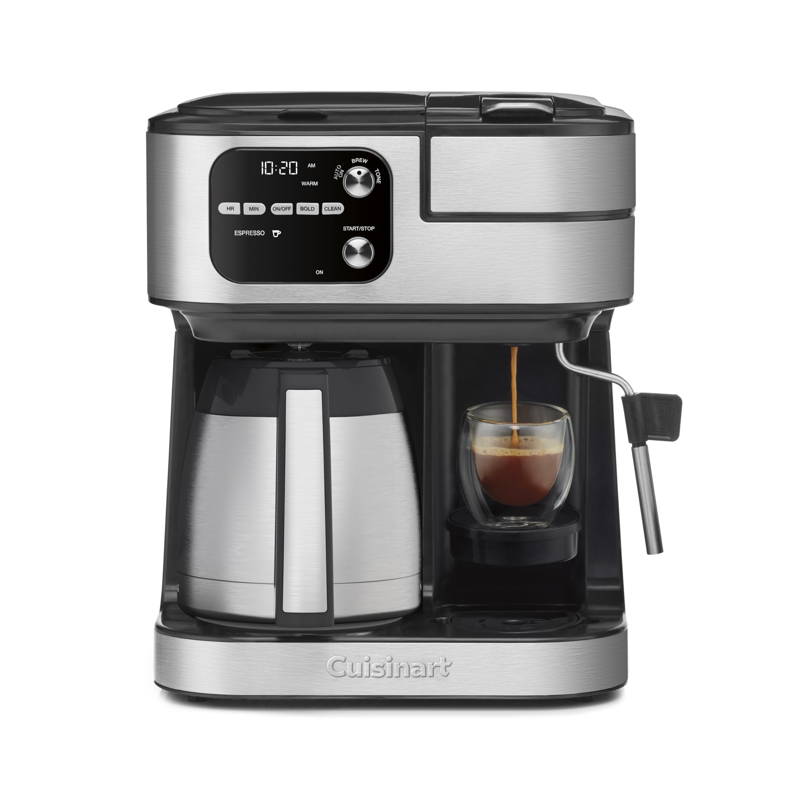Cuisinart Coffeemaker, Coffee Center Barista Bar 4-In-1 Coffee Machine, Single-Serve Coffee, Espresso & Nespresso Capsule Compatible, 12-Cup Thermal Carafe, Black, SS-4N1T