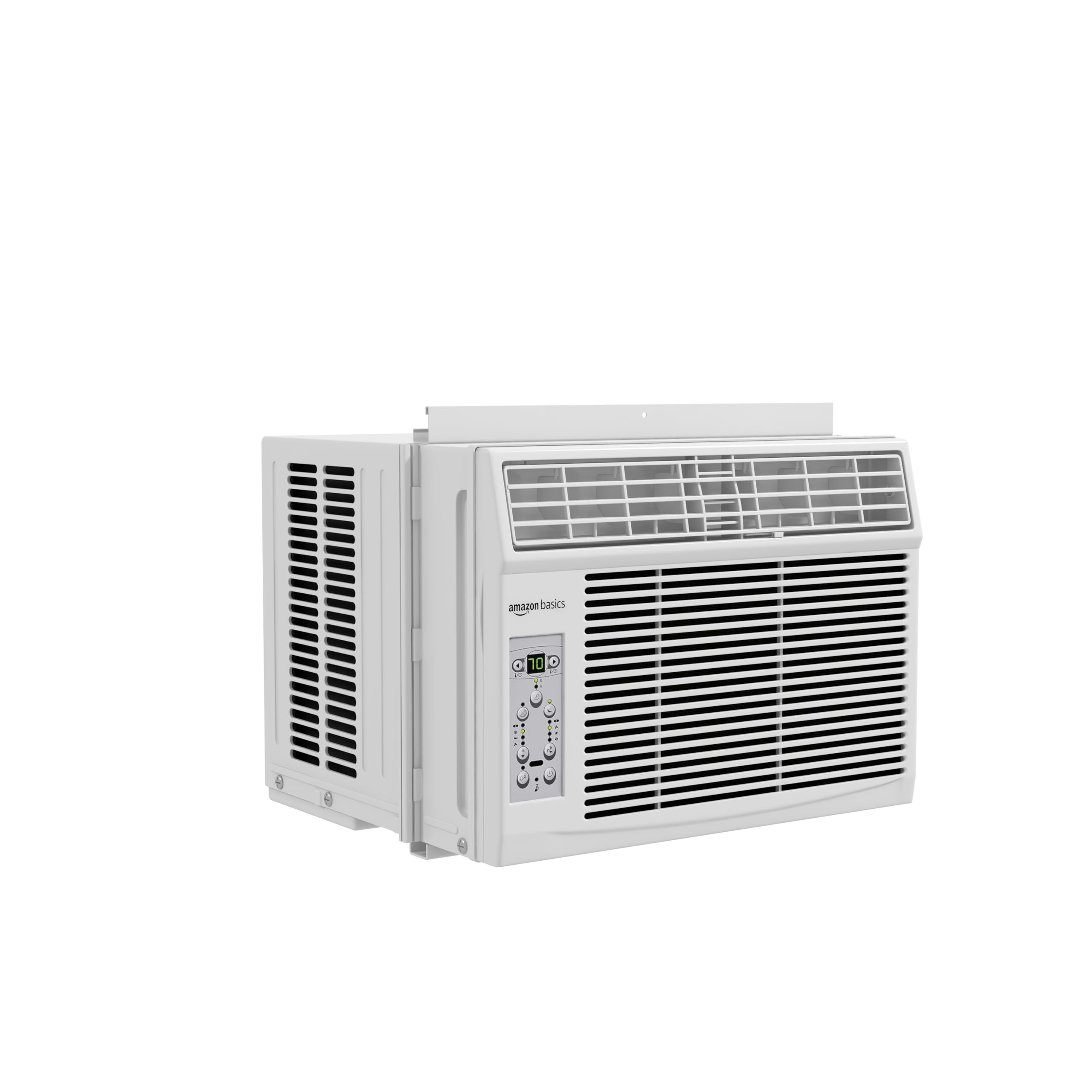 Amazon Basics Window Air Conditioner, 6000 BTU, Cools up to 250 Sq. Ft., White AC Unit, Remote Control