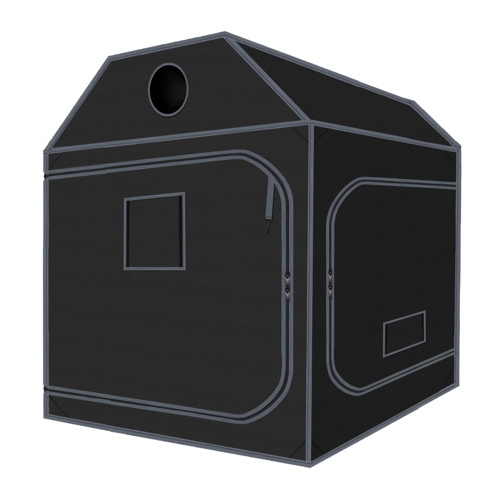 5x5 Grow Tent, 60"x60"x72" Roof Cube Plant Grow Tent, Indoor Growing Tent with Observation Windows, Lightproof Roof Cube Tent with Floor Tray, Mylar Hydroponic Tent