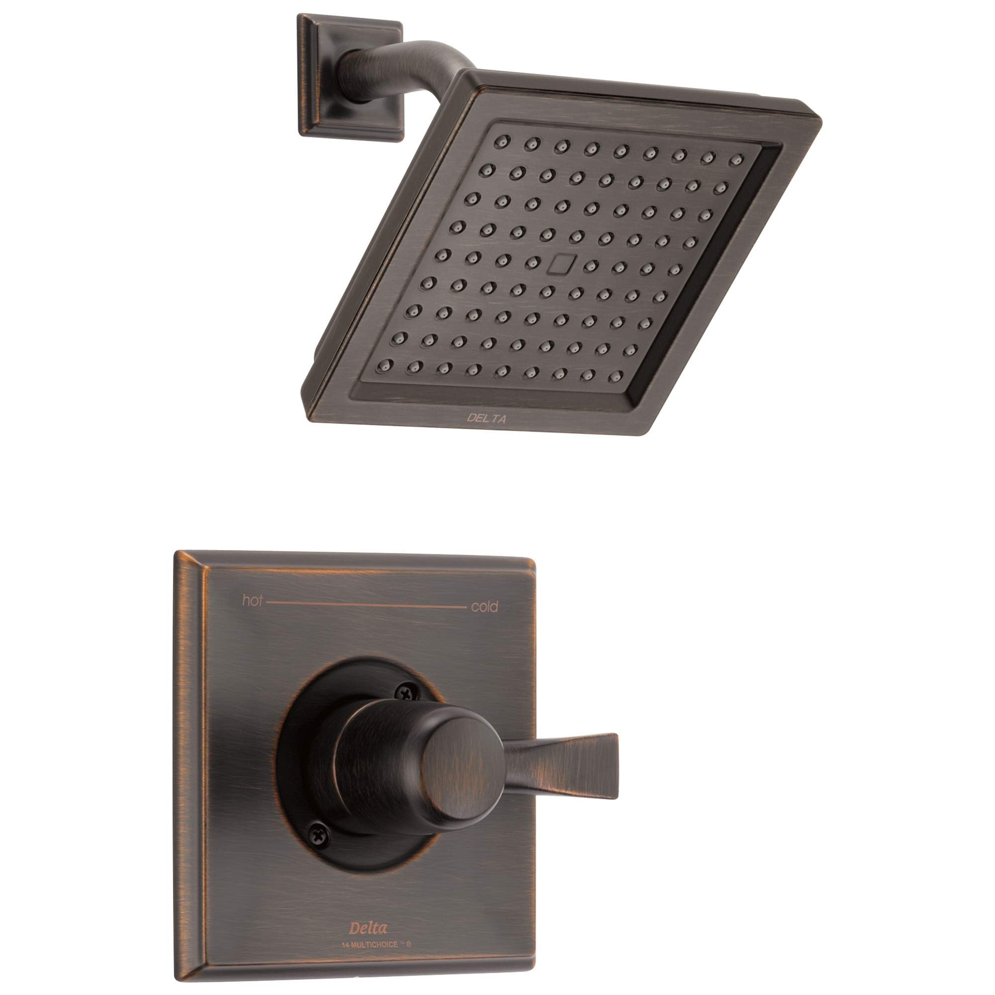 Delta Faucet Dryden 17 Series Dual-Function Shower Trim Kit with Single-Spray Touch-Clean Shower Head, Venetian Bronze, 2.0 GPM Water Flow, T17251-RB-WE (Valve Not Included)