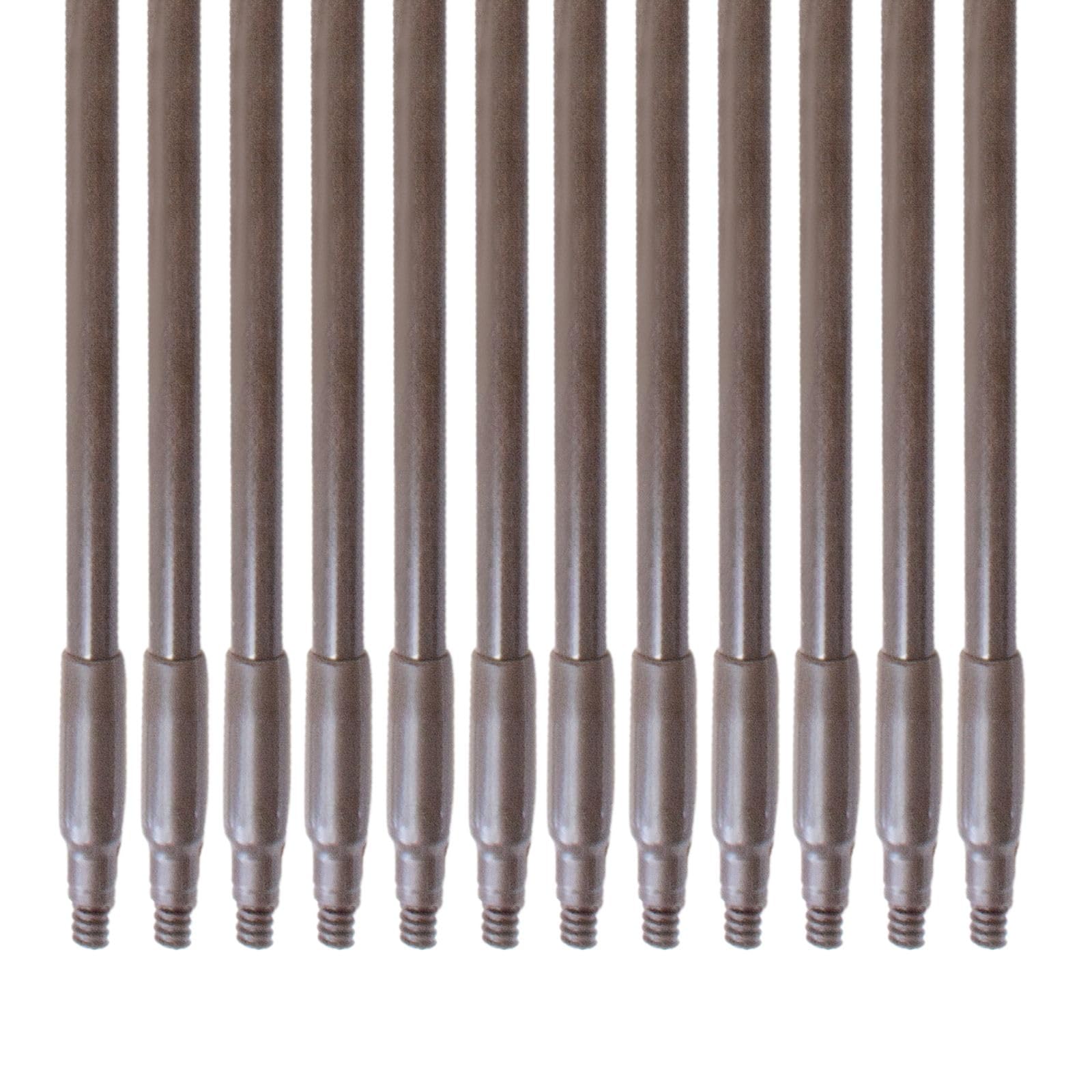 SPARTA Fiberglass Broomstick Replacement Broom Handle with Acme Threaded Tip for Industrial Cleaning Tools, Fiberglass, 60 Inches, Brown, (Pack of 12)