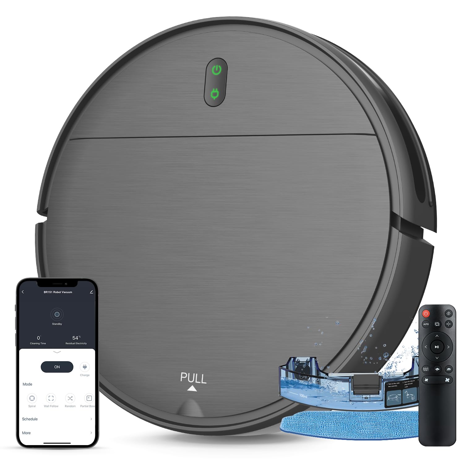 MAMNV Robot Vacuum and Mop Combo, WiFi/App, 2 in 1 Mopping Automatic Vacuum Robot Cleaner