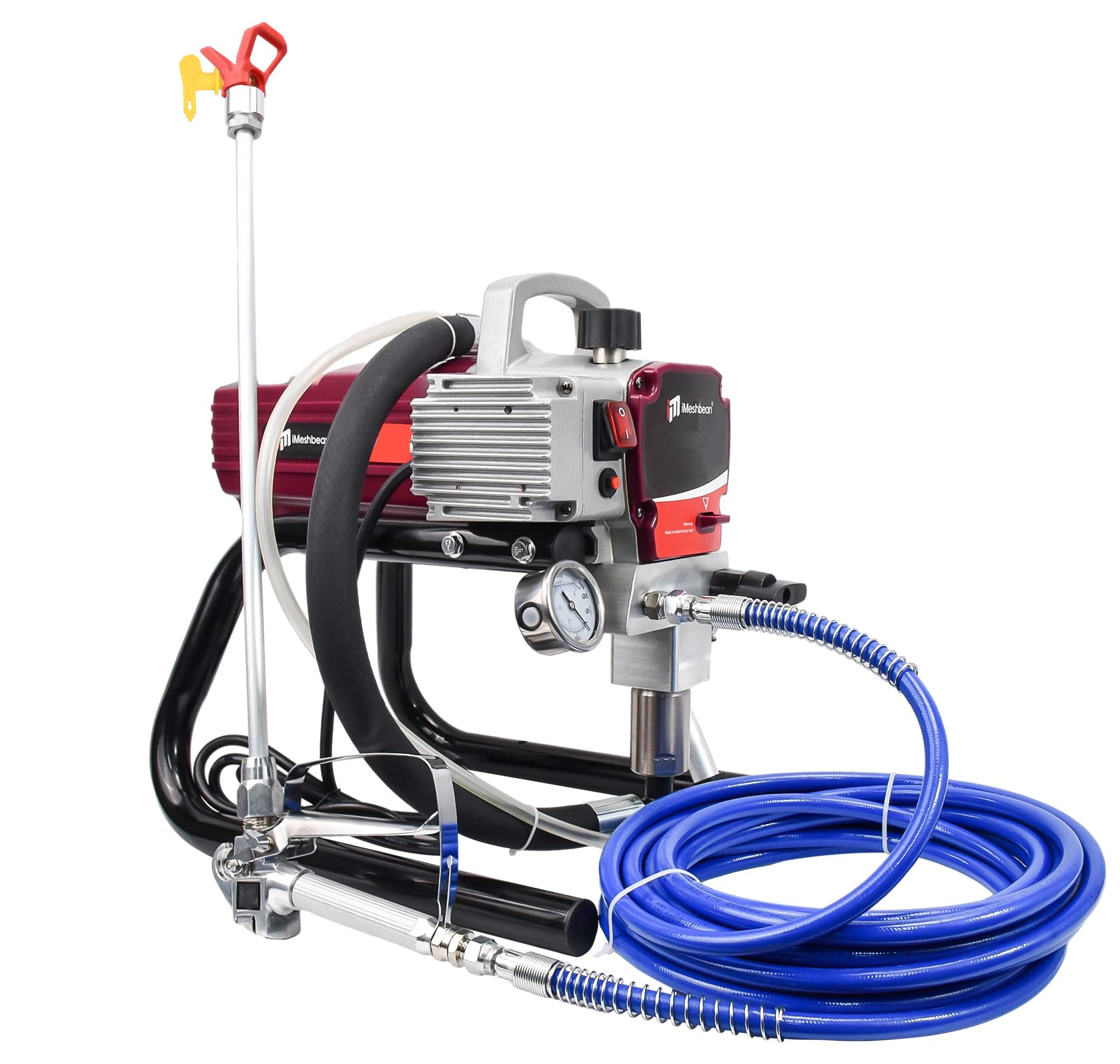 Stand Airless Paint Sprayer,1700W 3300PSI High Efficiency Electric Airless Sprayer for Home Interior Furniture DIY Projects Painting, with 33FT Spray Hose,Paint Gun and Extension Rod-220V