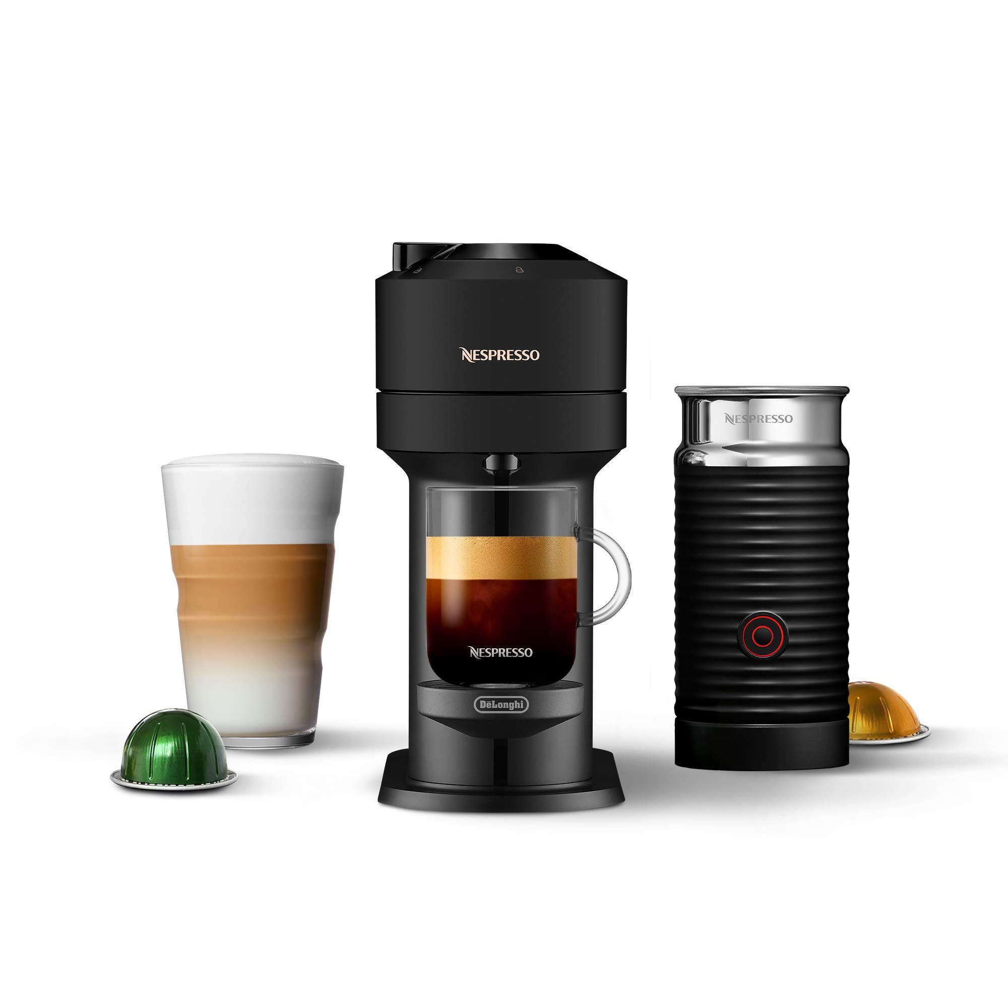 Nespresso Vertuo Next Coffee and Espresso Machine by De'Longhi with Milk Frother, Limited Edition,18 ounces, Matte Black