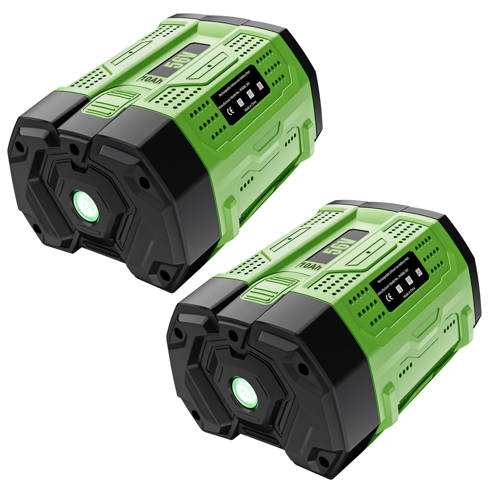 2Packs Upgraded 10.0Ah 56 Volt for EGO Battery High Capacity Replacement for EGO Battery 56V 10.0Ah BA5600T BA1400T BA4200T BA2240 BA2800 BA1120 BA2800T Compatible with EGO All Power Tool and Chargers