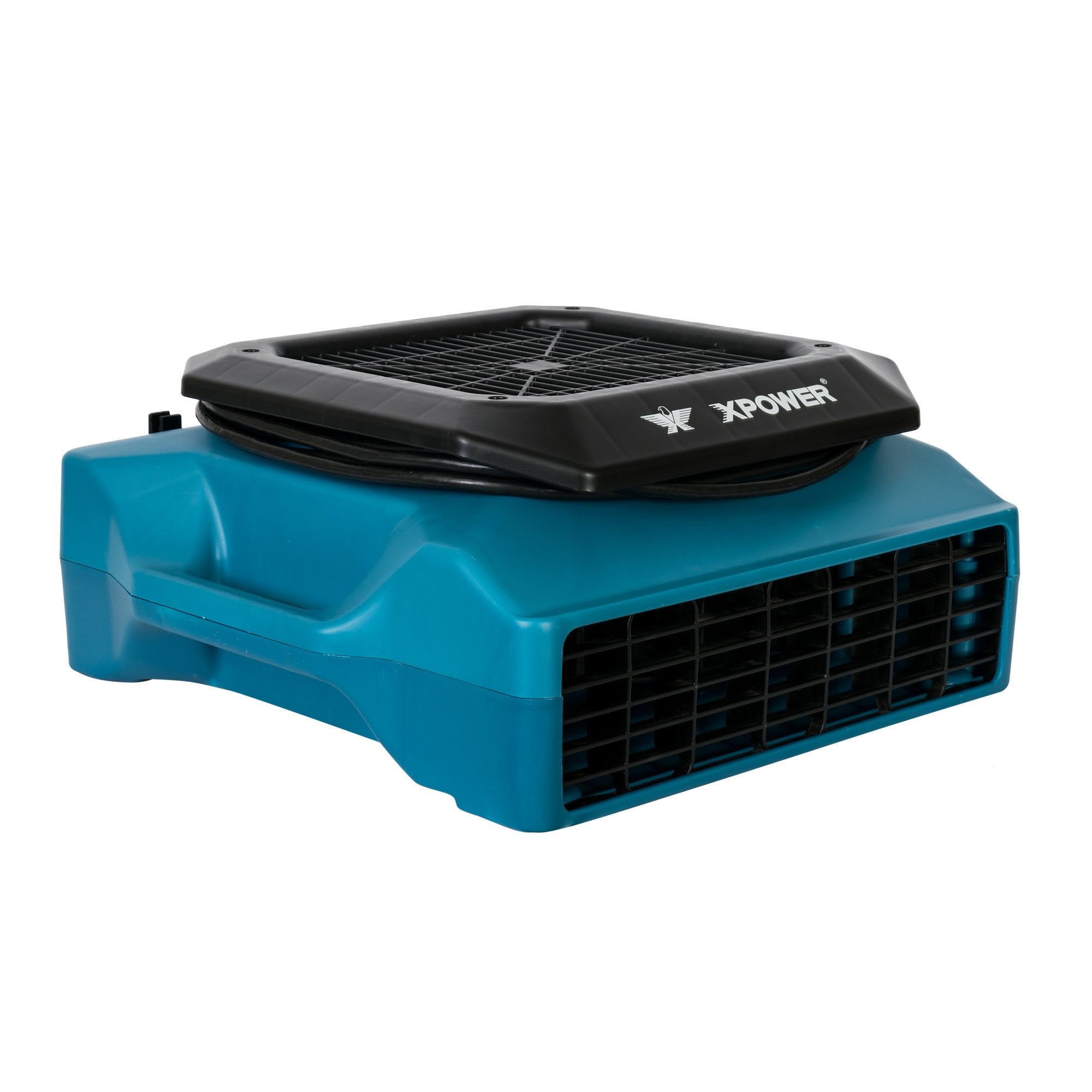 XPOWER PL-700A 1/3HP 1050 CFM Air Mover – Sealed Motor Low Profile Carpet Dryer – Air Blower Build-In GFCI Power Outlets & Hour Meter Dryer Floor Fan