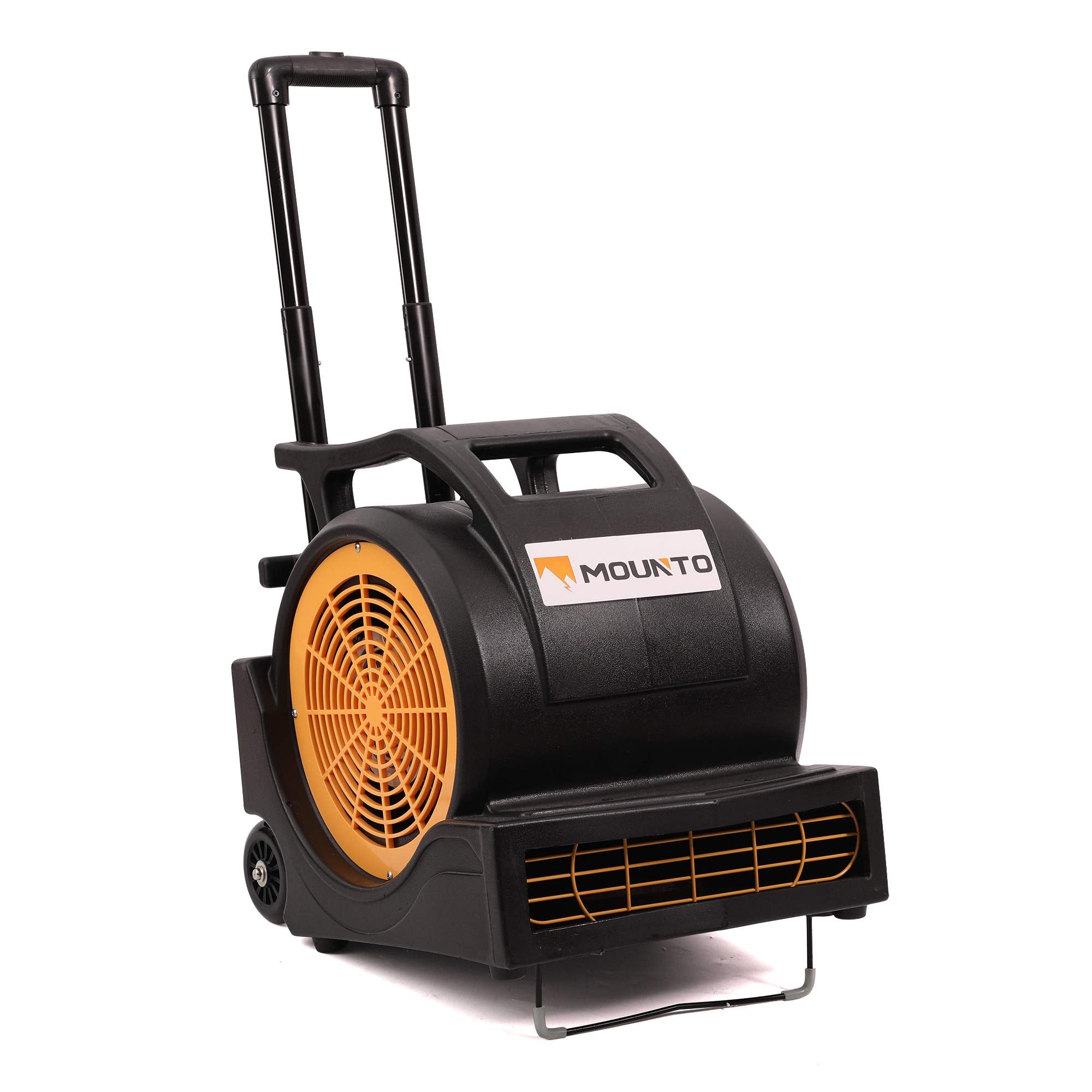 MOUNTO 3-Speed 1Hp 4000cfm Air Mover Floor Carpet Dryers with Handle Wheelkit (Black)