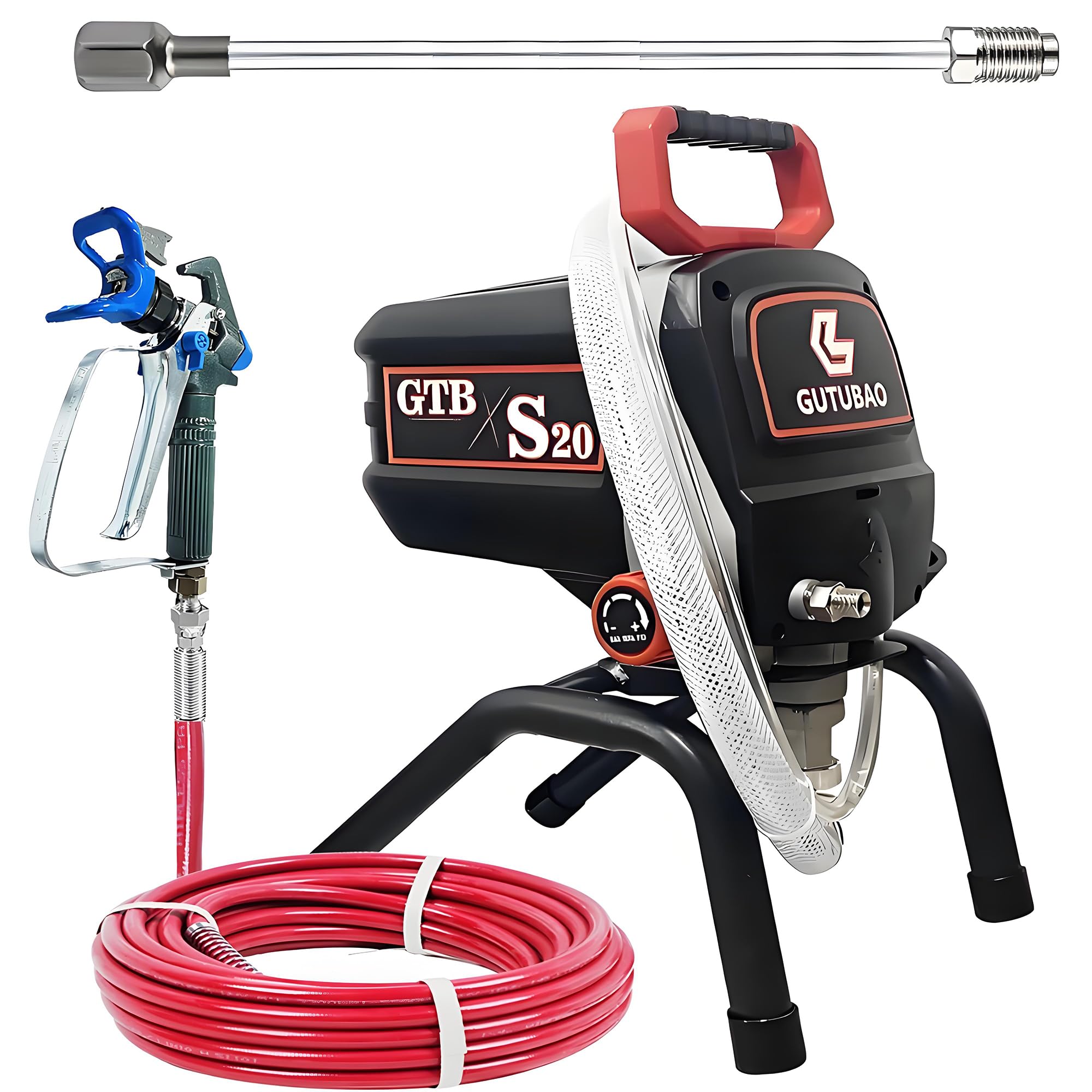 GUTUBAO S20 Airless Paint Sprayer, 0.52GPM Paint Machine for Interior and Exterior House Painting, 3300 PSI Electric Spray Equipment for DIY Painting Projects with Sprayer Accessories