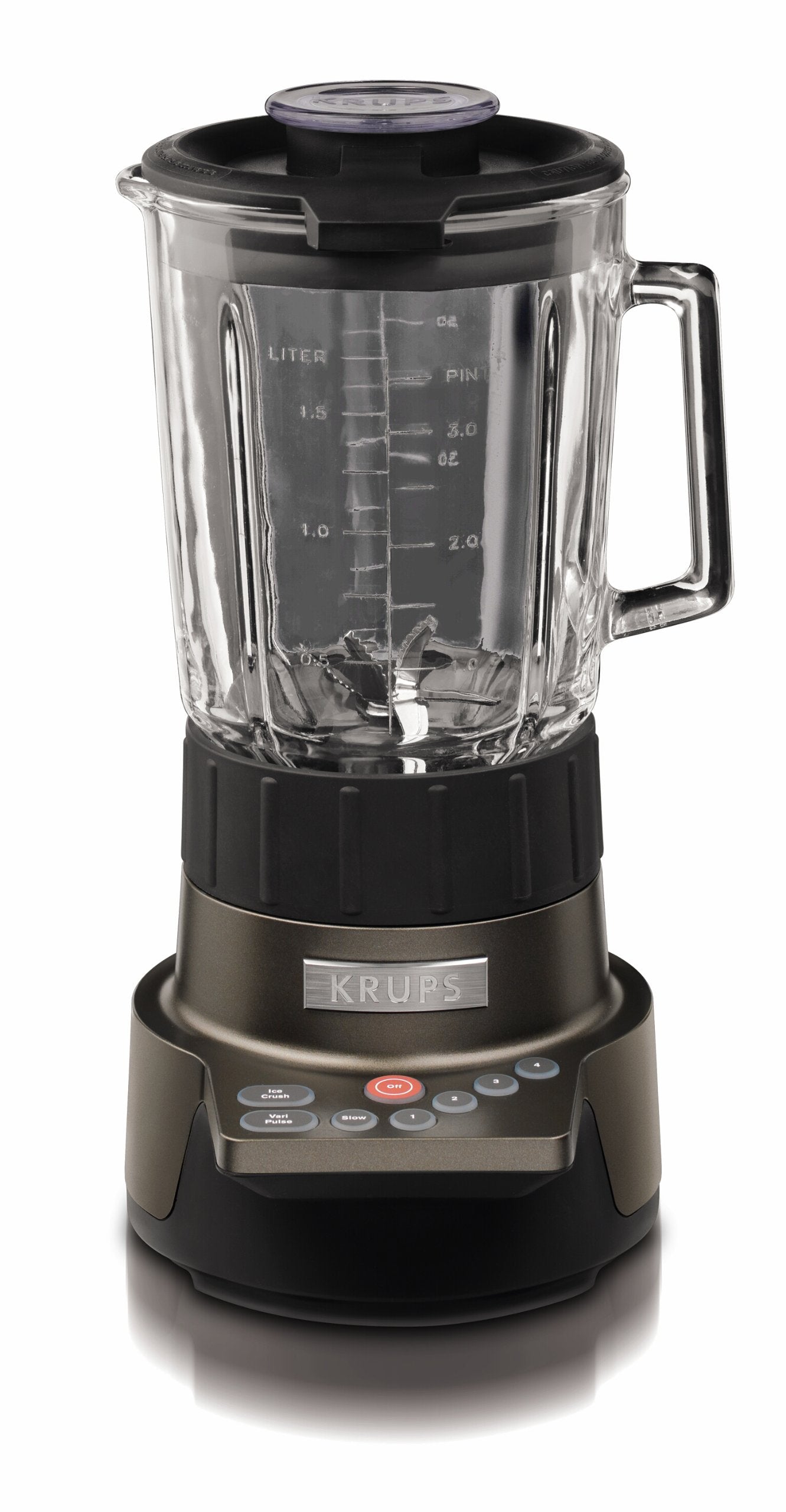 KRUPS KB790 Motor Technik Blender with 6 Powerful Stainless Steel Blades and 7 Programs, Silver