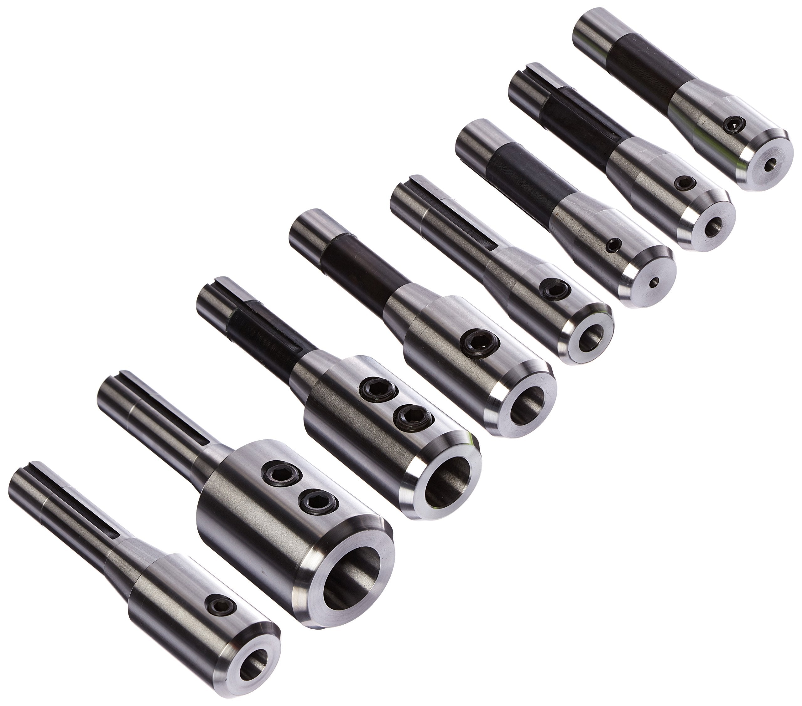 HHIP 3900-1008 8-Piece R8 End Mill Holder Set, 3/16-1-1/4"