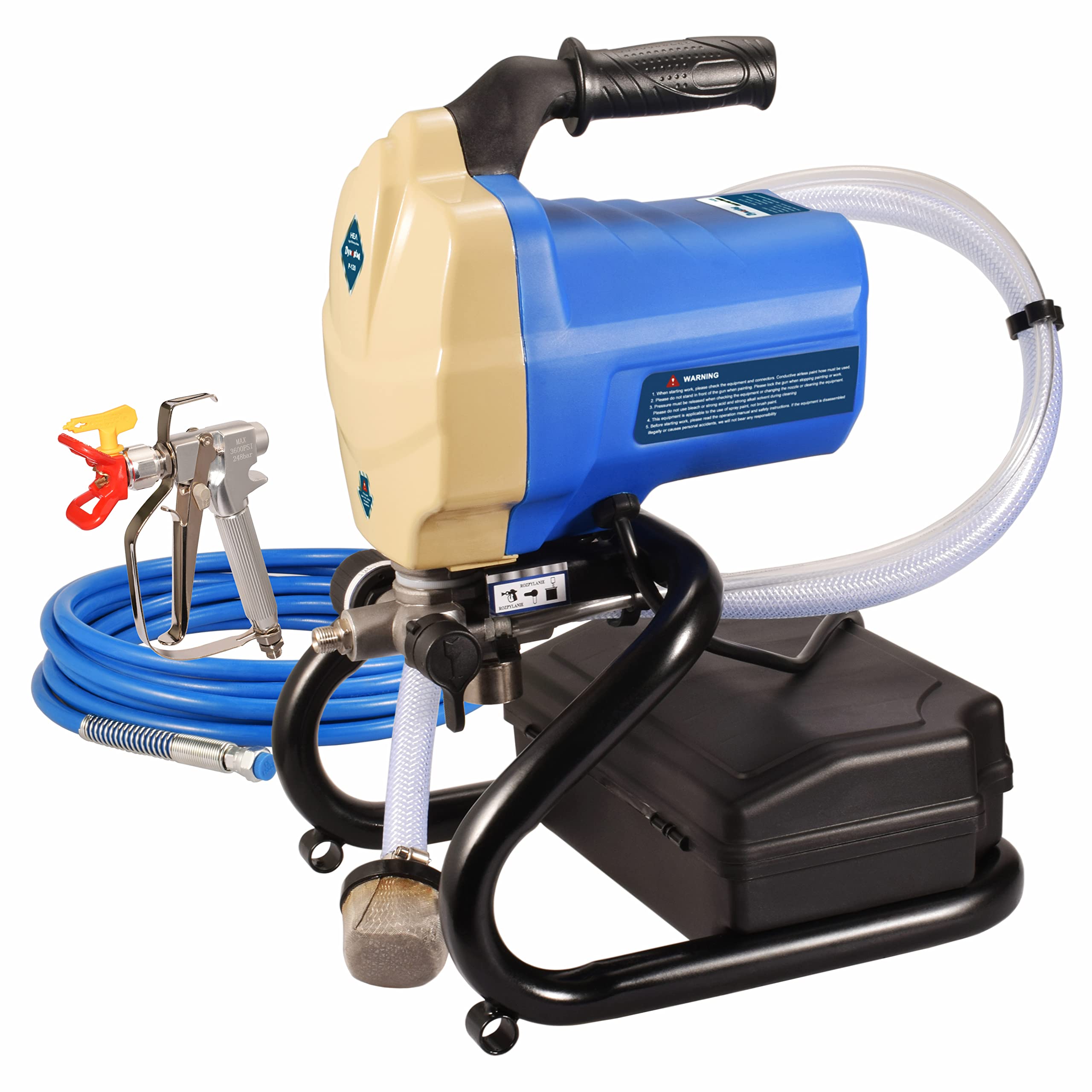 Dynastus Electric Stand Airless Paint Sprayer, with 3000PSI High Pressure 7/8HP Power