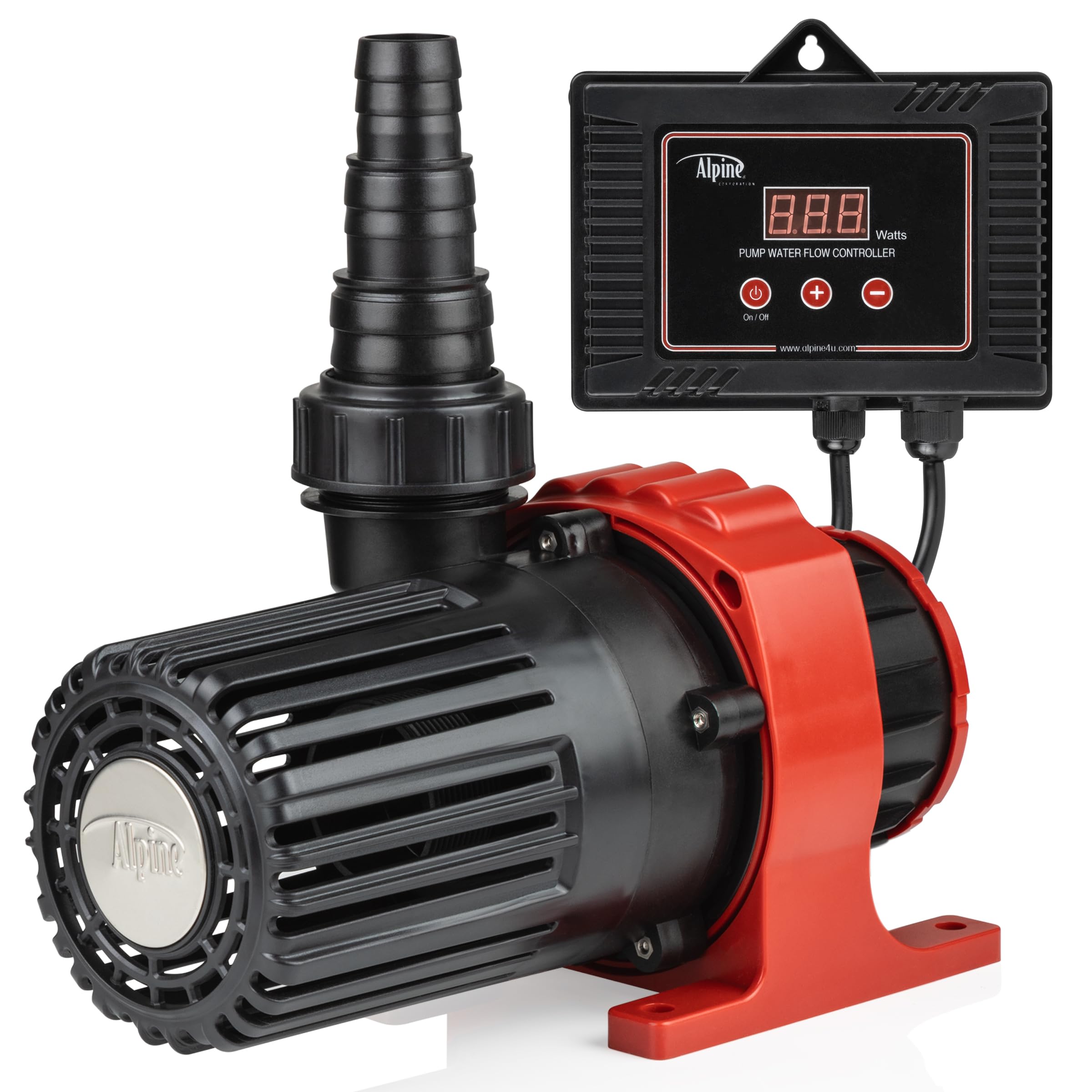 Alpine Corporation Eco-Twist Energy-Saving 5300GPH Pond Pump with Controller and 33-ft. Cord