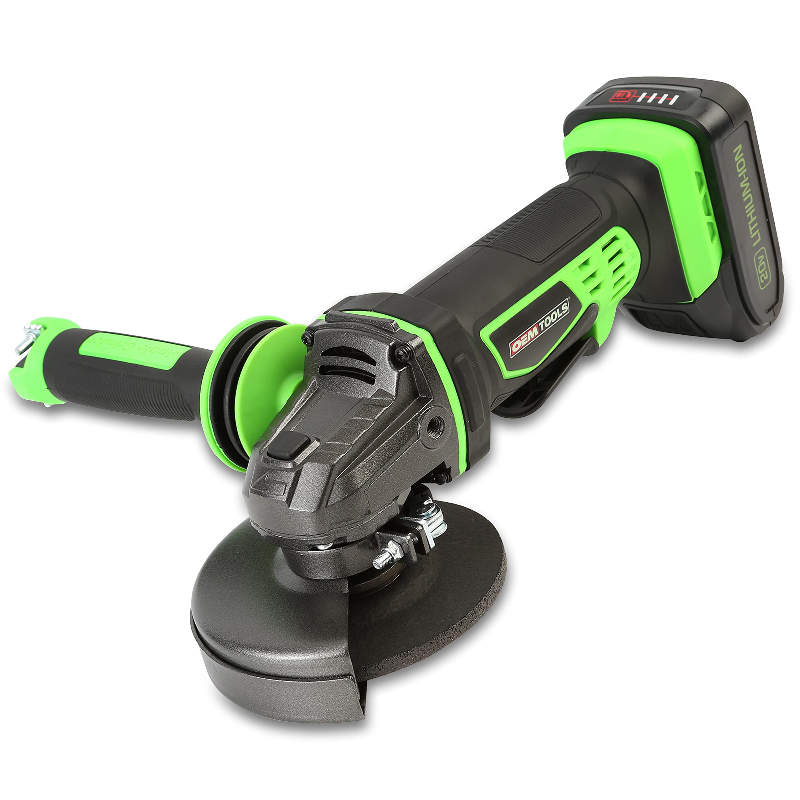OEMTOOLS 24492 20V Max Lithium-Ion Cordless Angle Grinder with Disc, Grinders Power Tools with Angle Grinder Attachments, Concrete Grinder, 4 1/2 Grinder