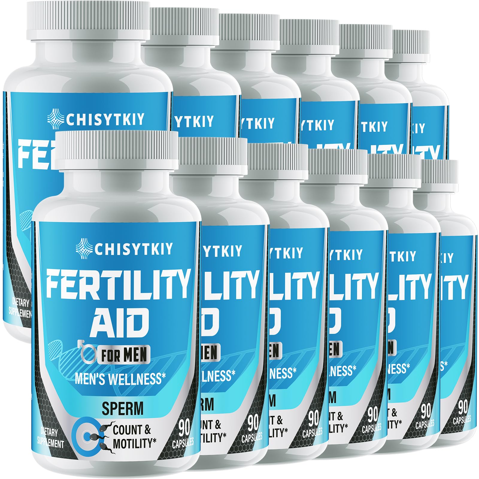 Chisytkiy Male Fertility Supplements, Advanced Fertility Supplement for Men Optimal Sperm Count Motility & T-Level with Maca Root, Tribulus Terrestris, Zinc, CoQ10, Pre Conception for Him, 1080 Caps