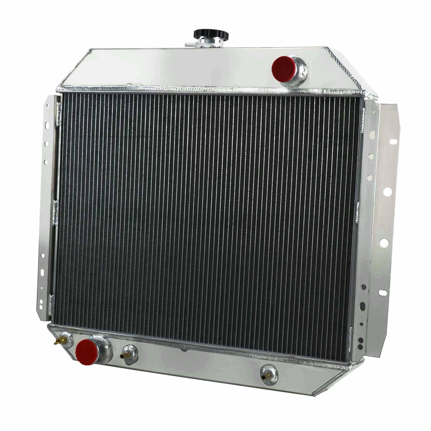 ALLOYWORKS 3 Row Aluminum Radiator for Ford Trucks F100 F150 F250 F350 1966-1979 Bronco Pickup Truck 66 67 68 69 70 71 72 73 74 75 76 77 78 79 L6 Radiators, AT MT