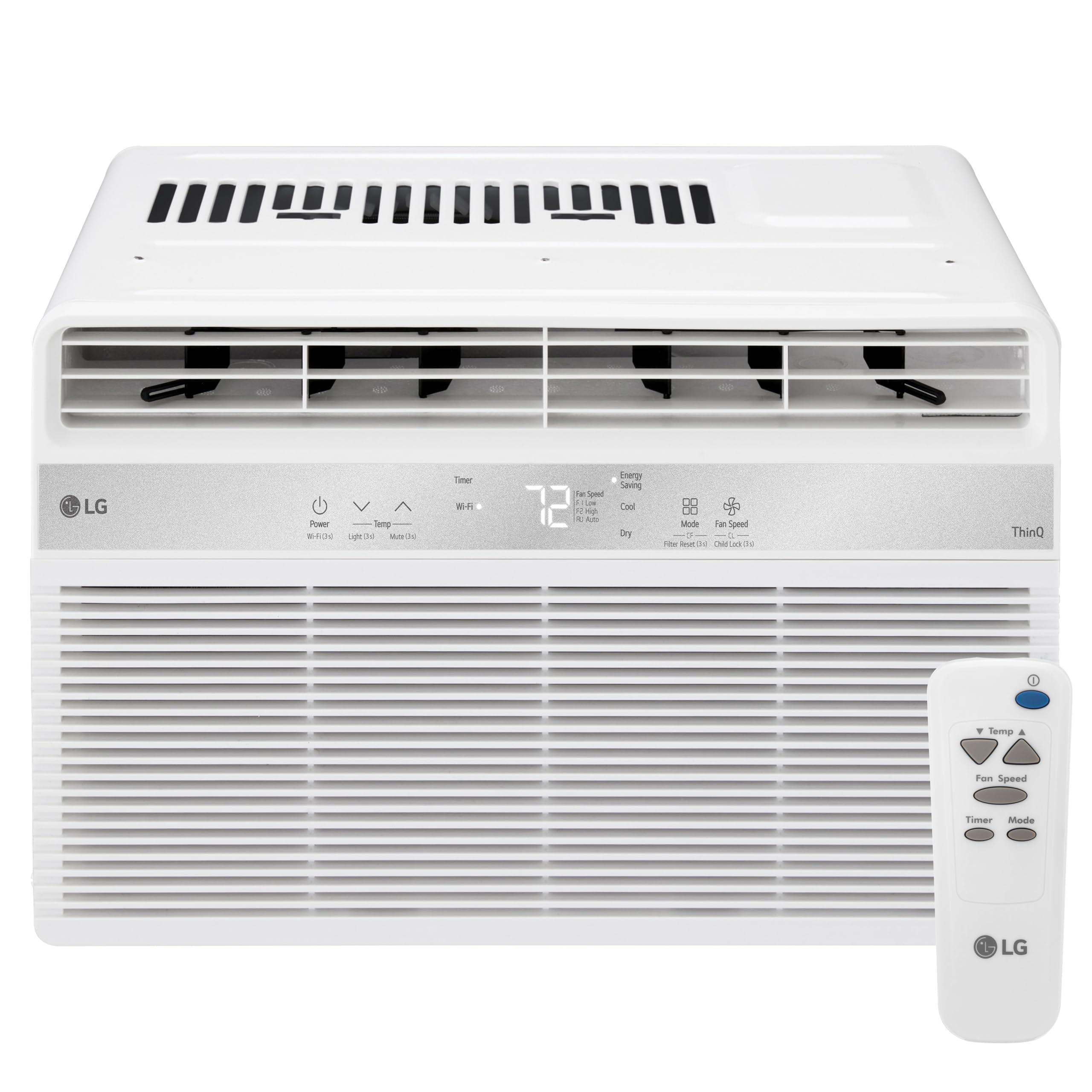LG LW6024RSMX Window Air Conditioner, Wi-Fi Enabled w/Remote, for Small Room (260 Sq.Ft.), Quiet Operation, 115V, 6,000 BTU, White