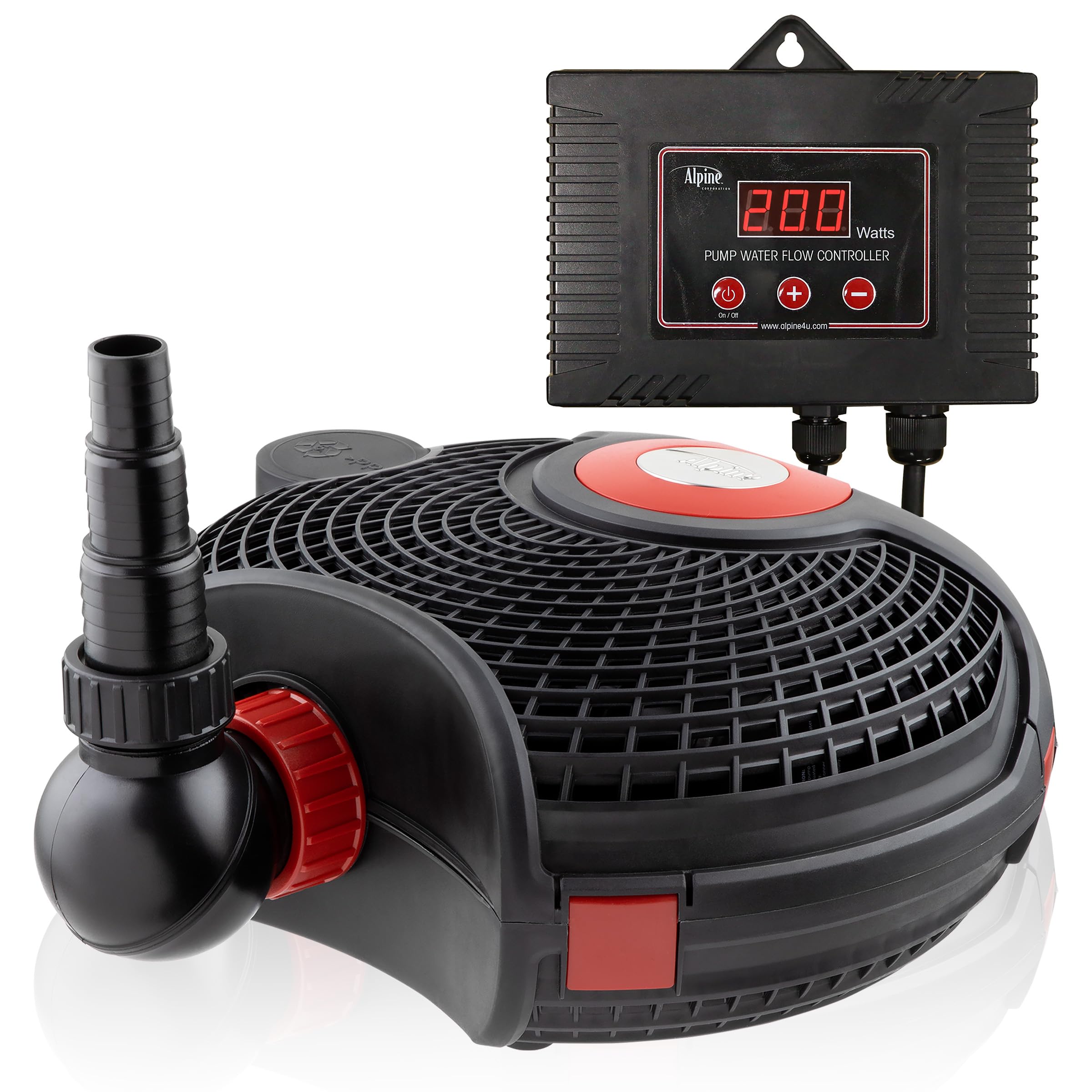 Alpine Corporation Eco-Sphere Energy-Saving 5400GPH Pond Pump with Controller and 33-ft. Cord
