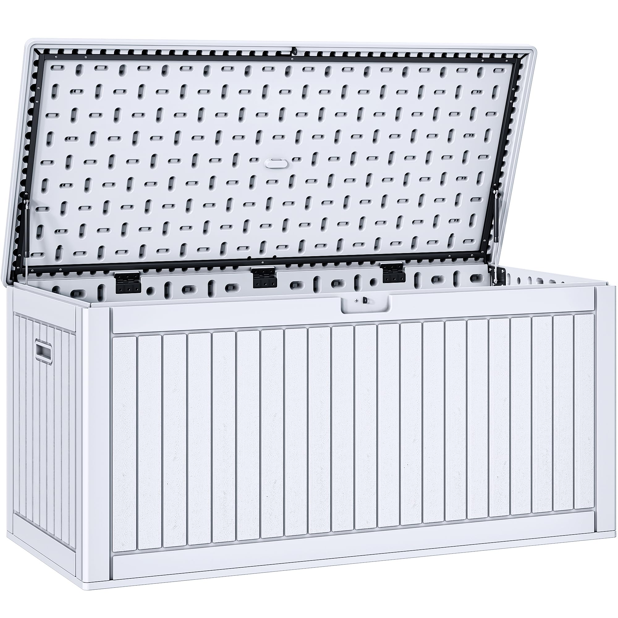 YITAHOME 260 Gallon Double-Wall Deck Box with Divider & Side Handles, Outdoor Large Storage for Patio Furniture Cushions, Garden Pool Accessories, Water Resistant & Lockable