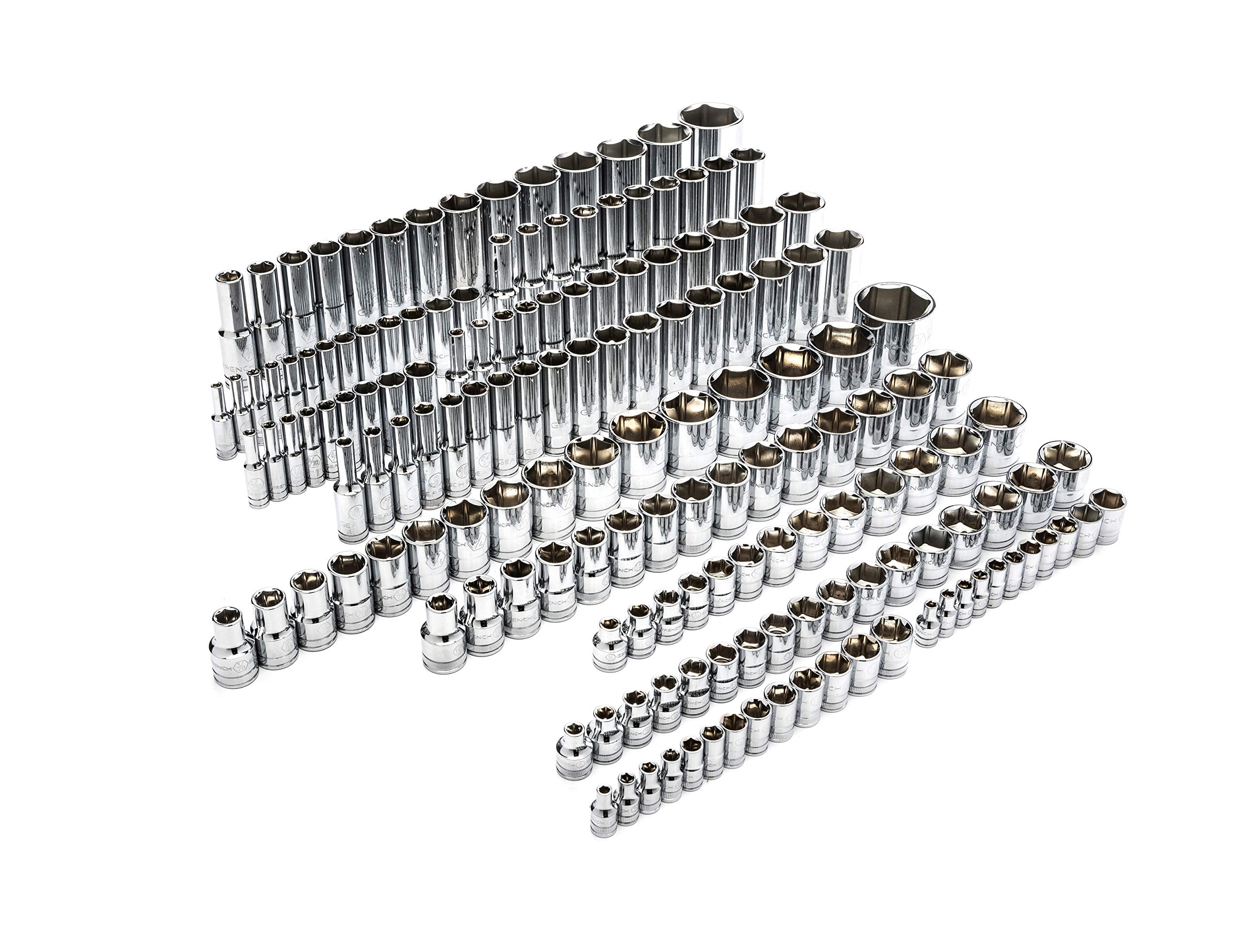 GEARWRENCH 163 Piece ¼, 3/8, & ½ Drive 6 Point Standard and Deep SAE/Metric Master Socket Set - 89073