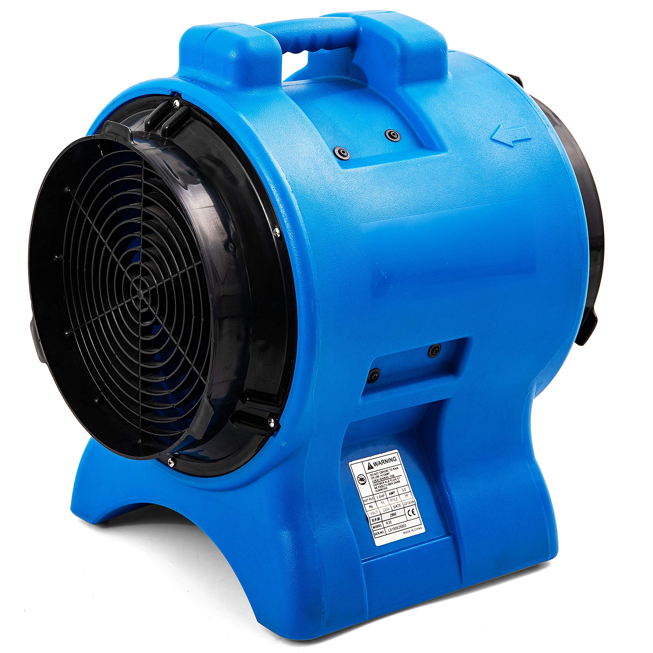 MOUNTO 1HP 3000cfm 12inch Industrial Axial Blower Ventilation Fan Exhaust Blower