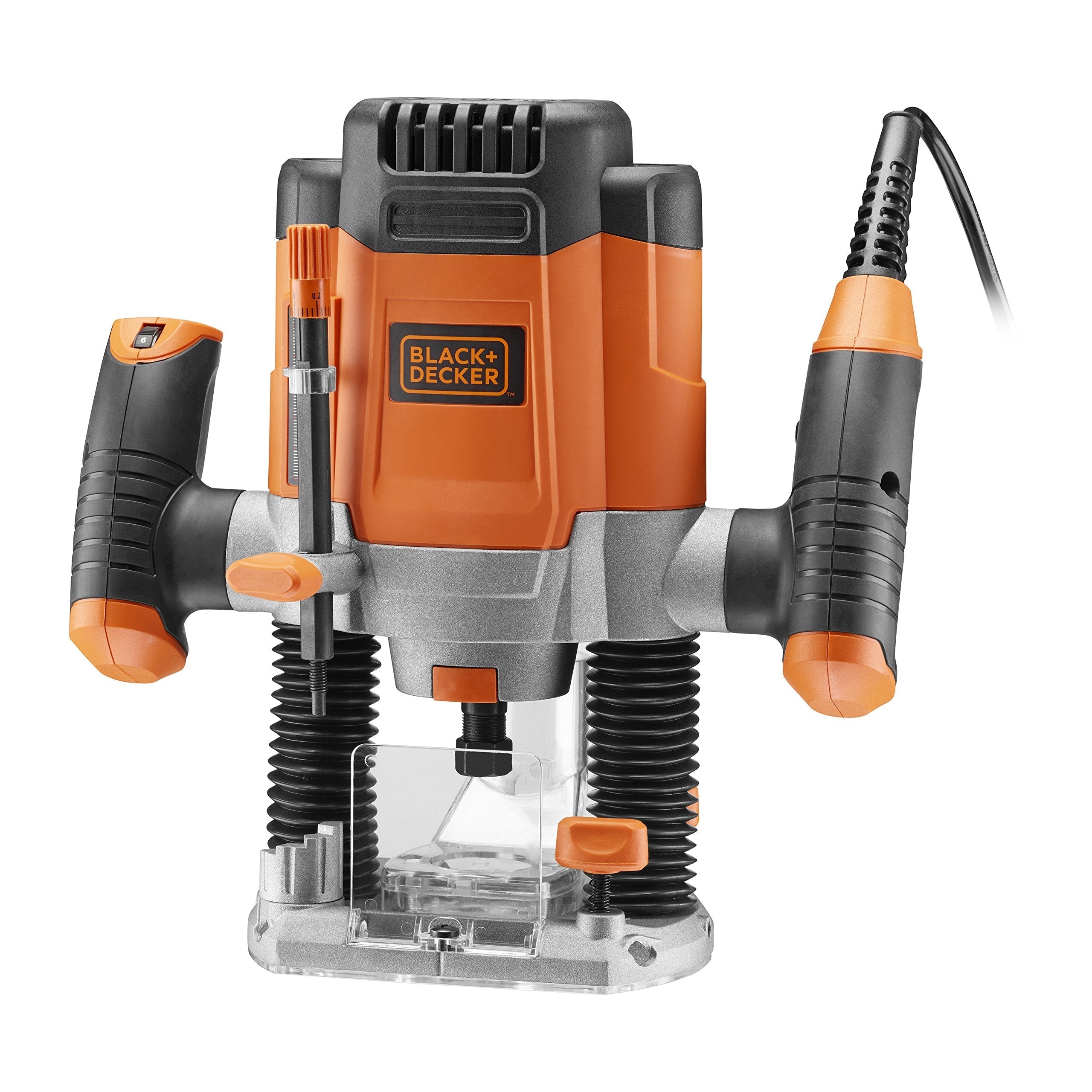 BLACK + DECKER KW1200EKA-QS KW1200EKA-QS-1.2000W Milling Machine with Accessories and case, 1200 W, Orange