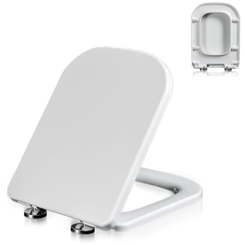 Toilet Seat with 360° Adjustable Hinge, Slow Close Toilet Seat, Never Loosen and Provide The,Formaldehyde, Quick Removable, Easy to Install Also Clean