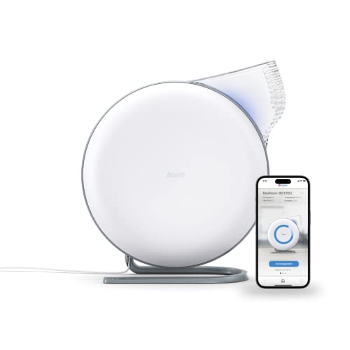 IQAir Atem Desk Air Purifier for Home, Office, Desktop, Small Room up to 150 sq ft, HyperHEPA Filter for Bacteria, Viruses, Allergens, Pets, Asthma, Pollen, Dust, Swiss Design, Made in Germany, White