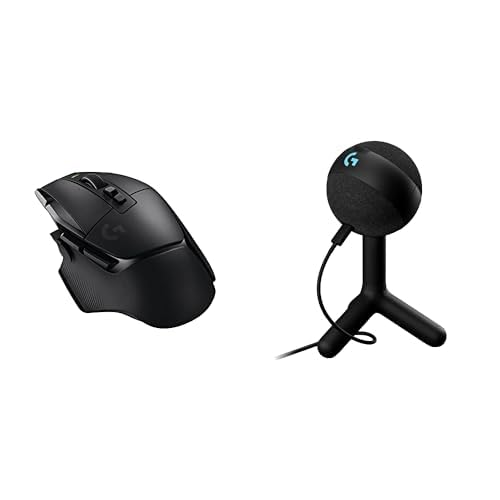 Logitech G502 X Lightspeed Wireless Gaming Mouse - Optical Mouse Black + Yeti Orb RGB Gaming Microphone with LIGHTSYNC, USB Mic for Streaming