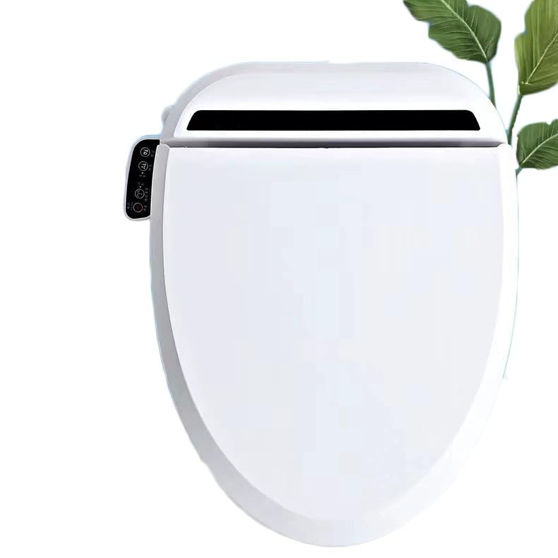 Electric Bidet Toilet Seat, With Heated Seat, with Warm Water & Dryer, Self-Clean Stainless Steel Nozzle, LED Light