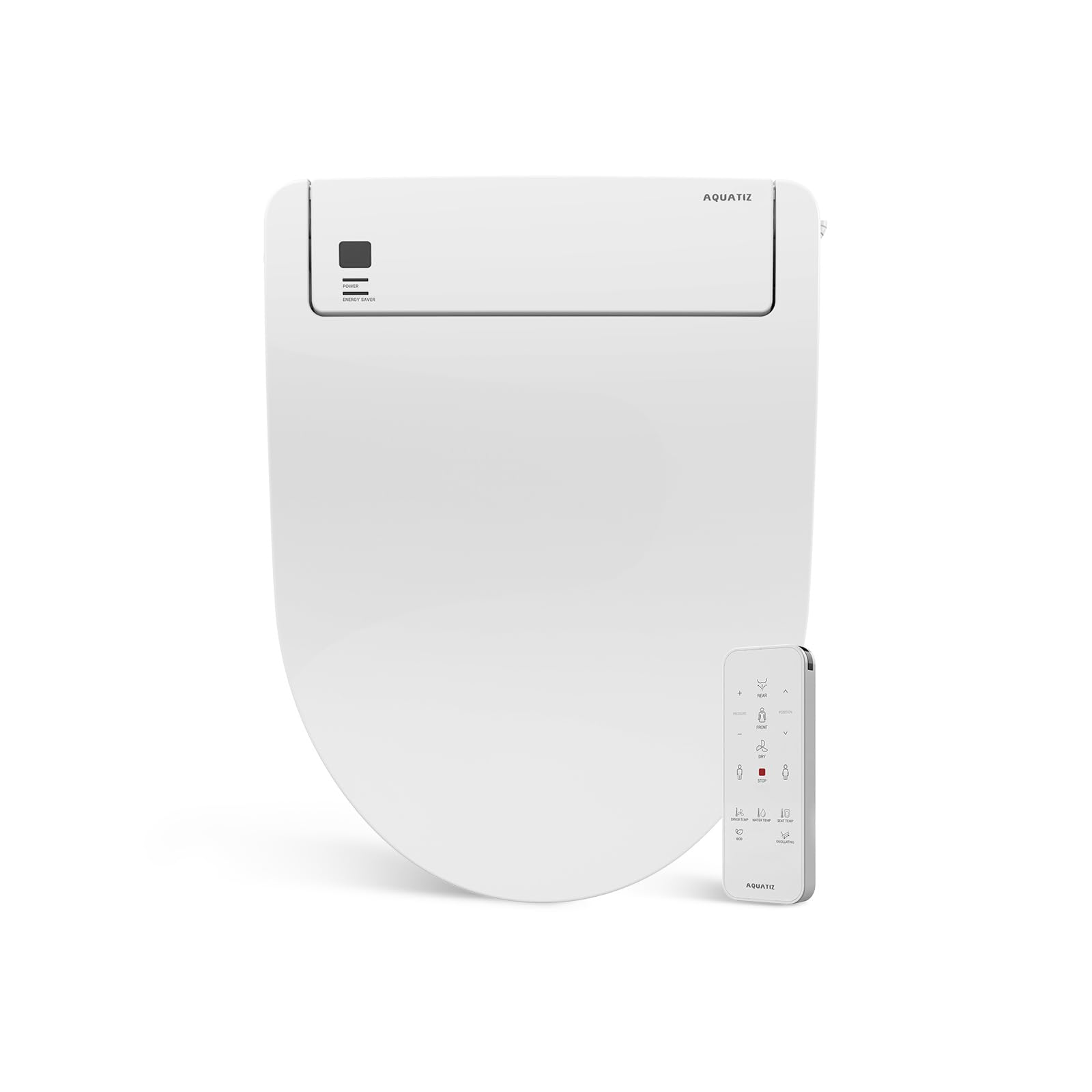 AQUATIZ Smart Bidet Toilet Seat,Electric Bidet Attachment for Existing Toilet with Warm Water,Dryer,Heated Seat,Elongated