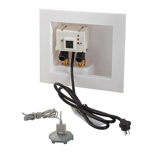 Watts A2C-SC-WB Series Intelliflow 1/2" Washing Machine Smart Water Shutoff Valve with Leak Sensor, Inlet Adapters, Wall Box, Automated Flood Detection with Real-Time Text and E-mail Alerts