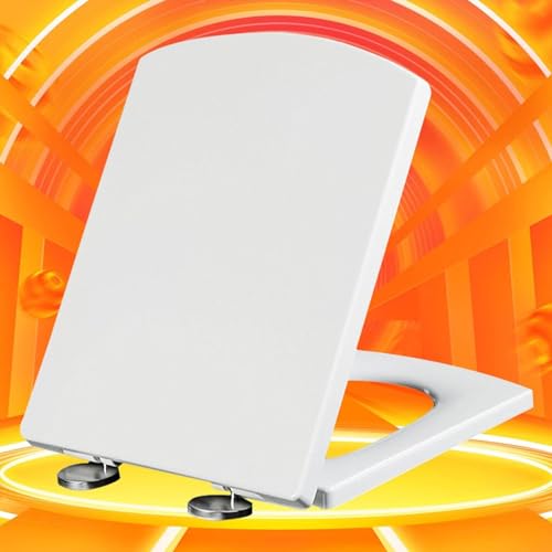 Toilet seat Toilet lid with Soft-Close Mechanism, Quick-Release Toilet seat Made of duroplast, Removable Toilet lid, Easy to Install,