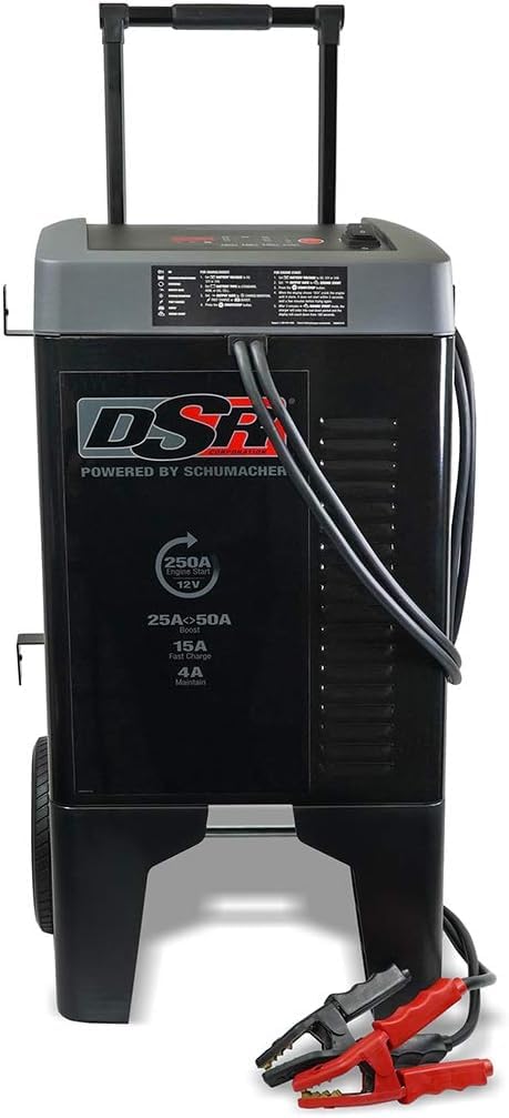 Schumacher Electric DSR121 ProSeries Car Battery Charger - 250 Peak Amps - 12v Battery Charger - Fully Automatic Battery Maintainer, Engine Starter + Auto Desulfator - for Automotive Shop/Dealer Use